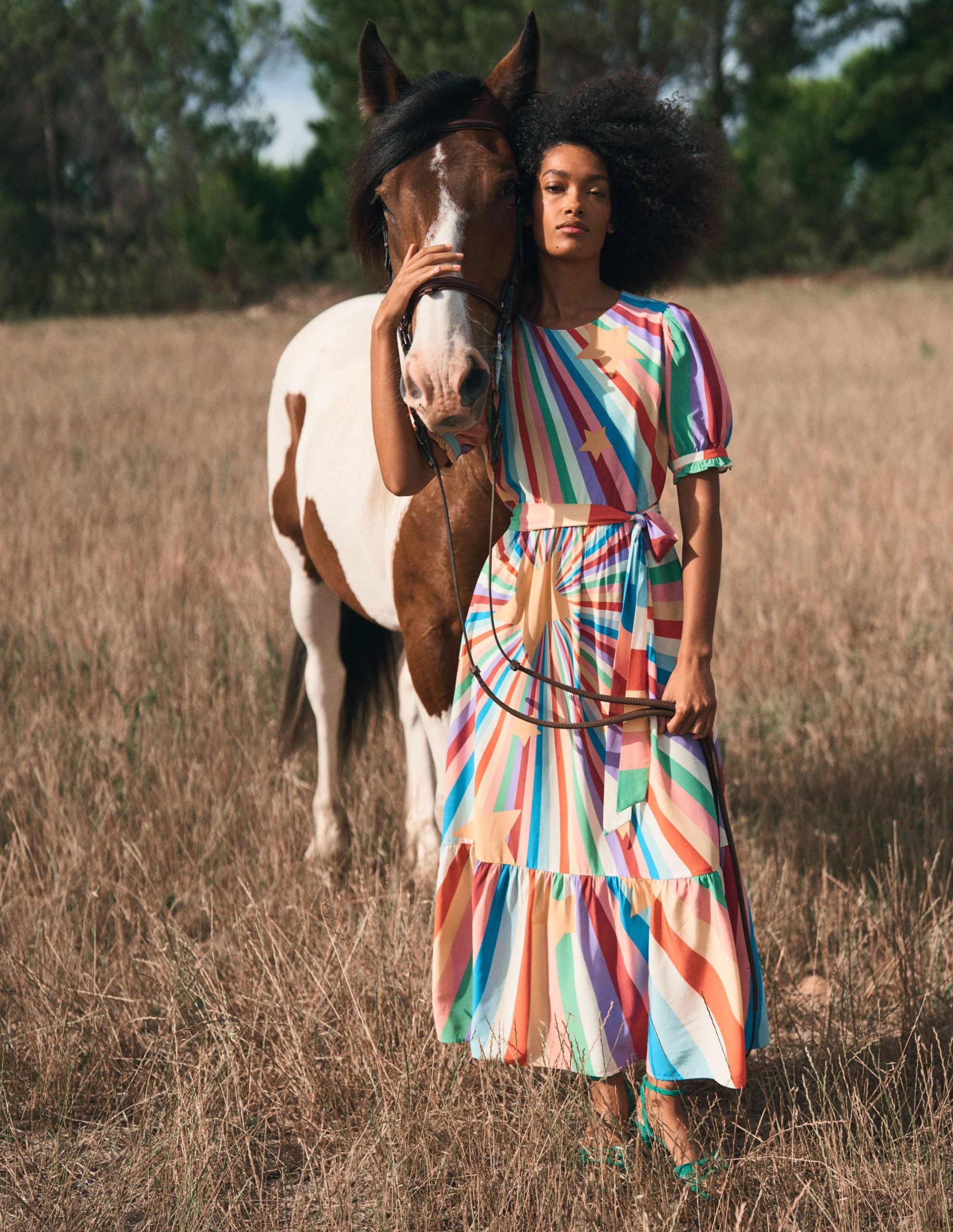 Blouson Crew Neck Dress-Multi. Supernova - Image 2