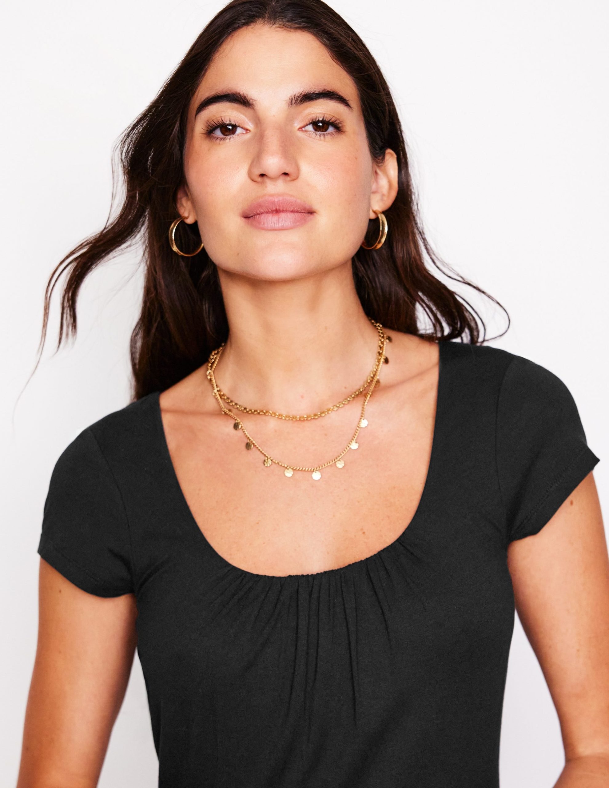 Samantha Scoop Jersey Dress-Black - Image 2