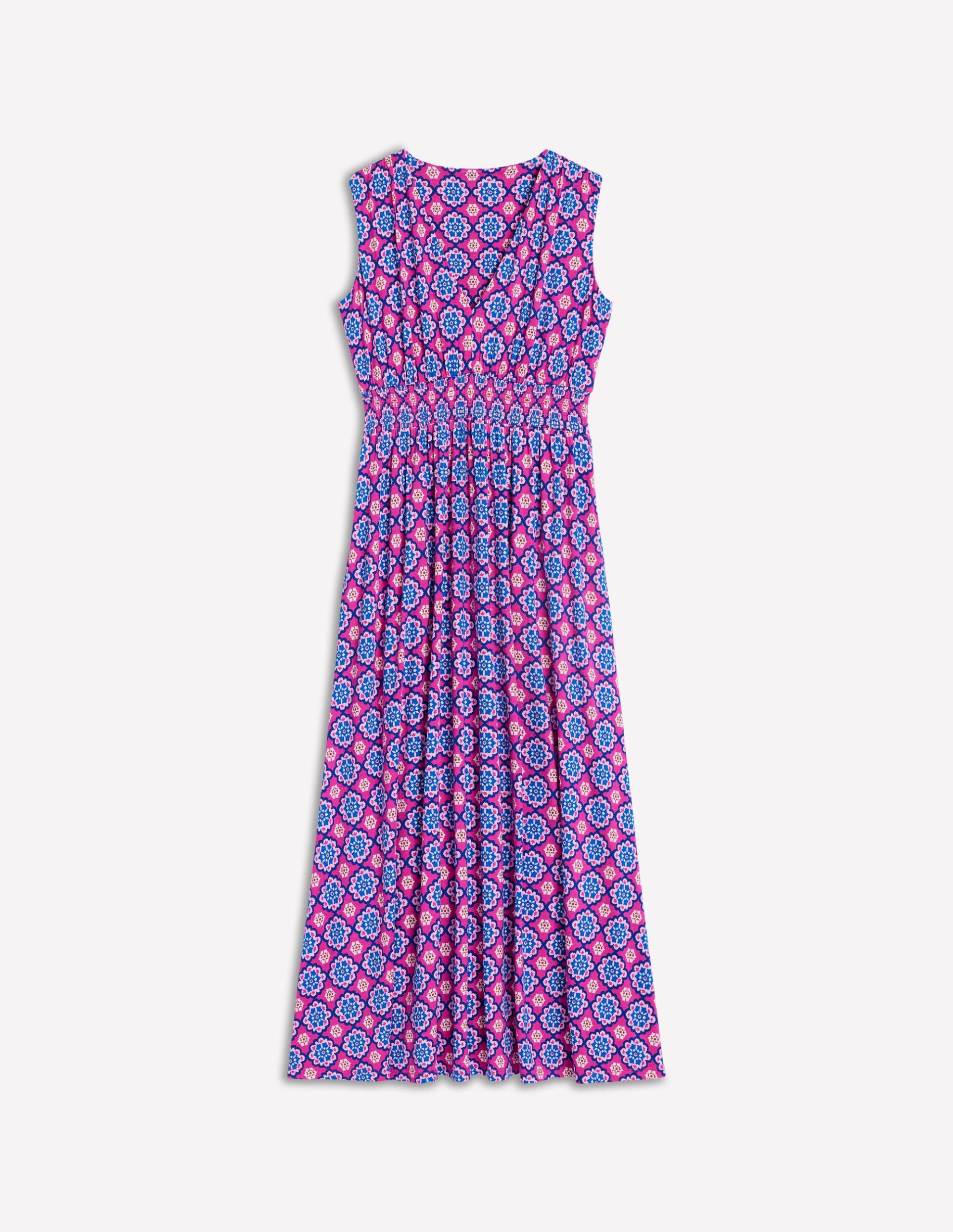 Paloma Jersey Maxi Dress-Cosmos Pink. Bloom Geo - Image 5