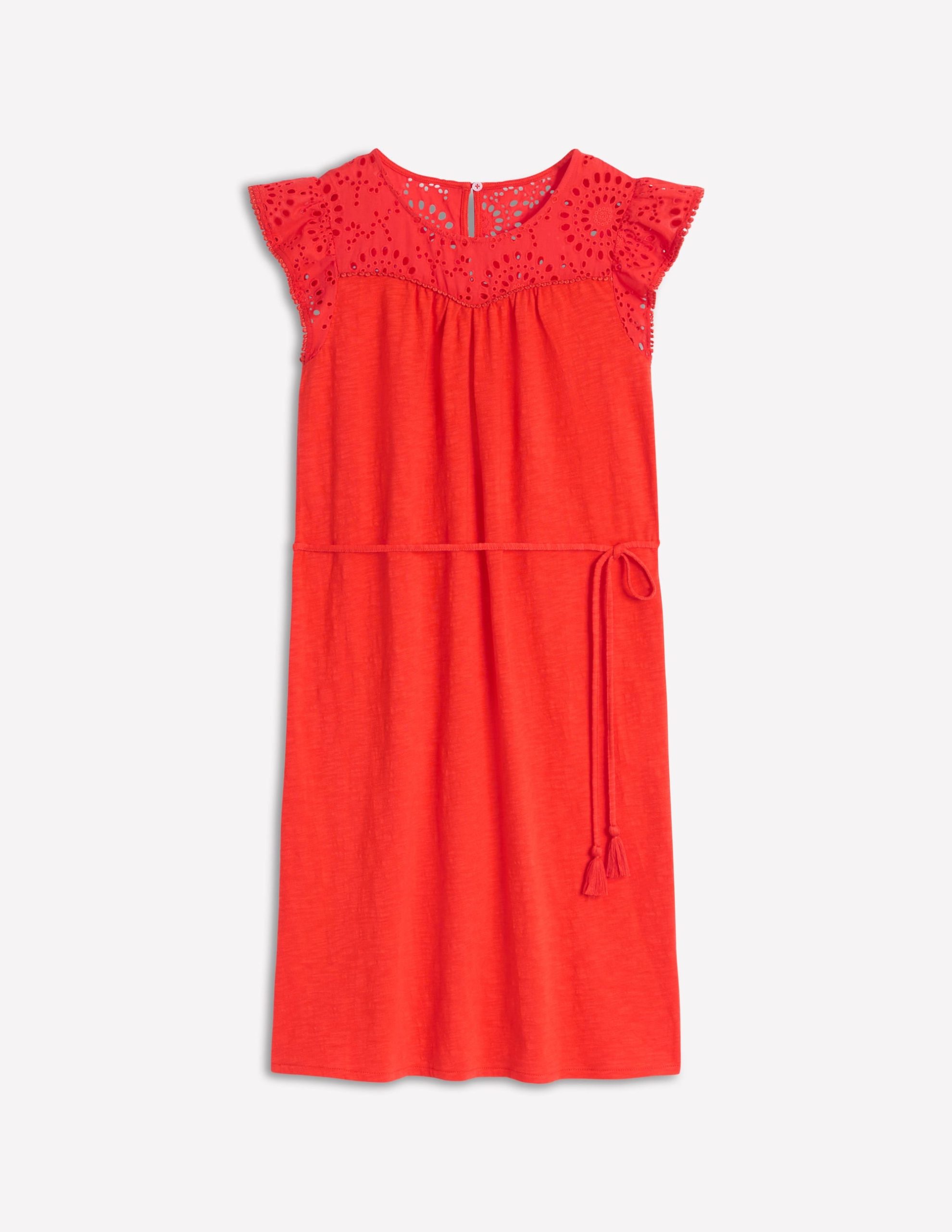 Juliet Broderie Short Dress-FireCracker Red - Image 5