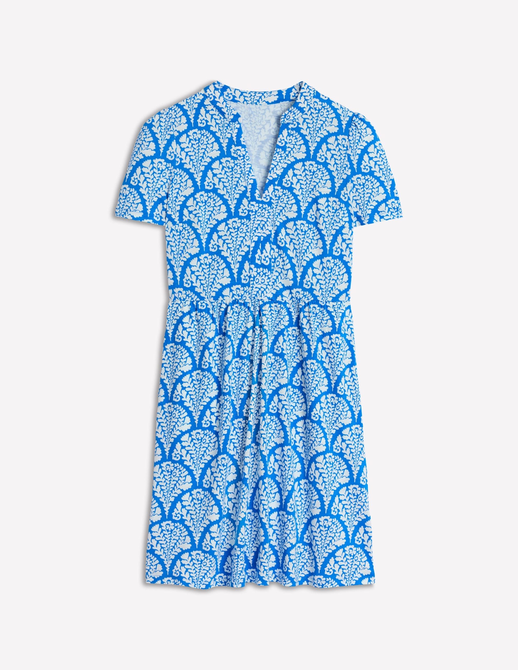Naomi Short Sleeve Dress-Cerulean Blue. Blossomy - Image 6