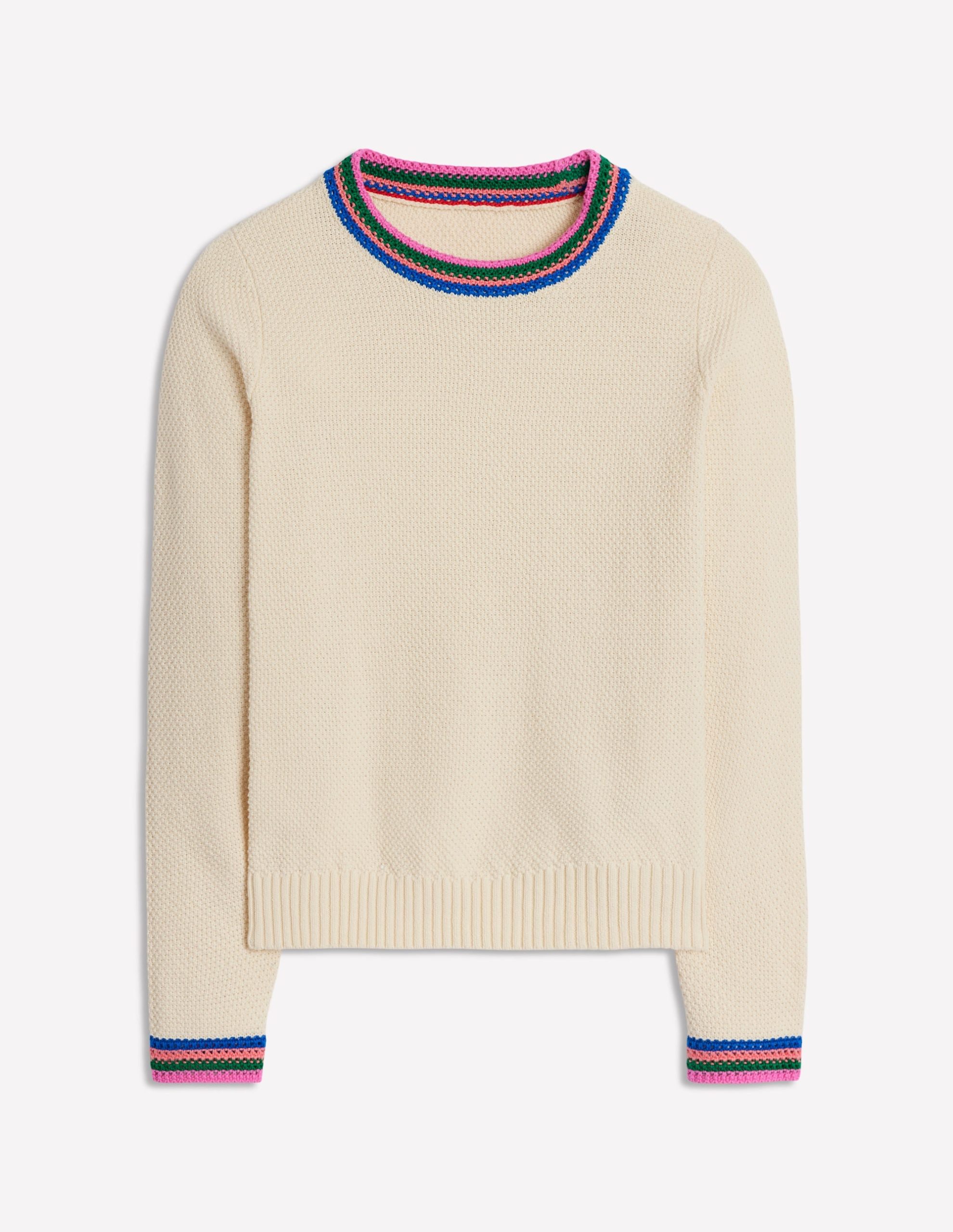 Callie Crochet Trim Sweater-Warm Ivory - Image 8