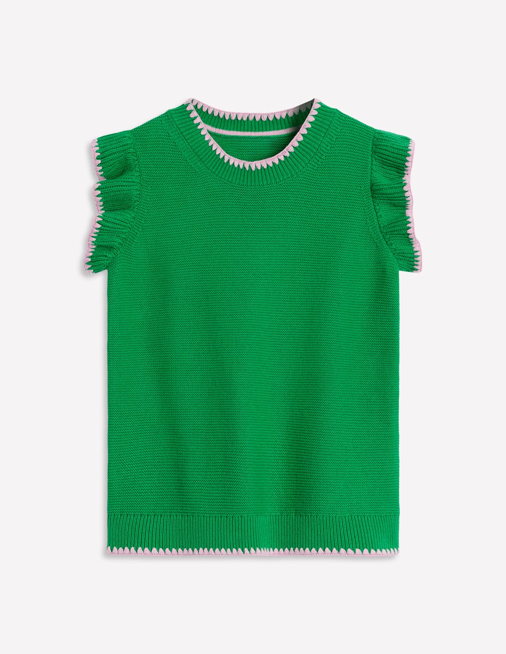 Lena Stitch Detail Vest-Rich Emerald - Image 7