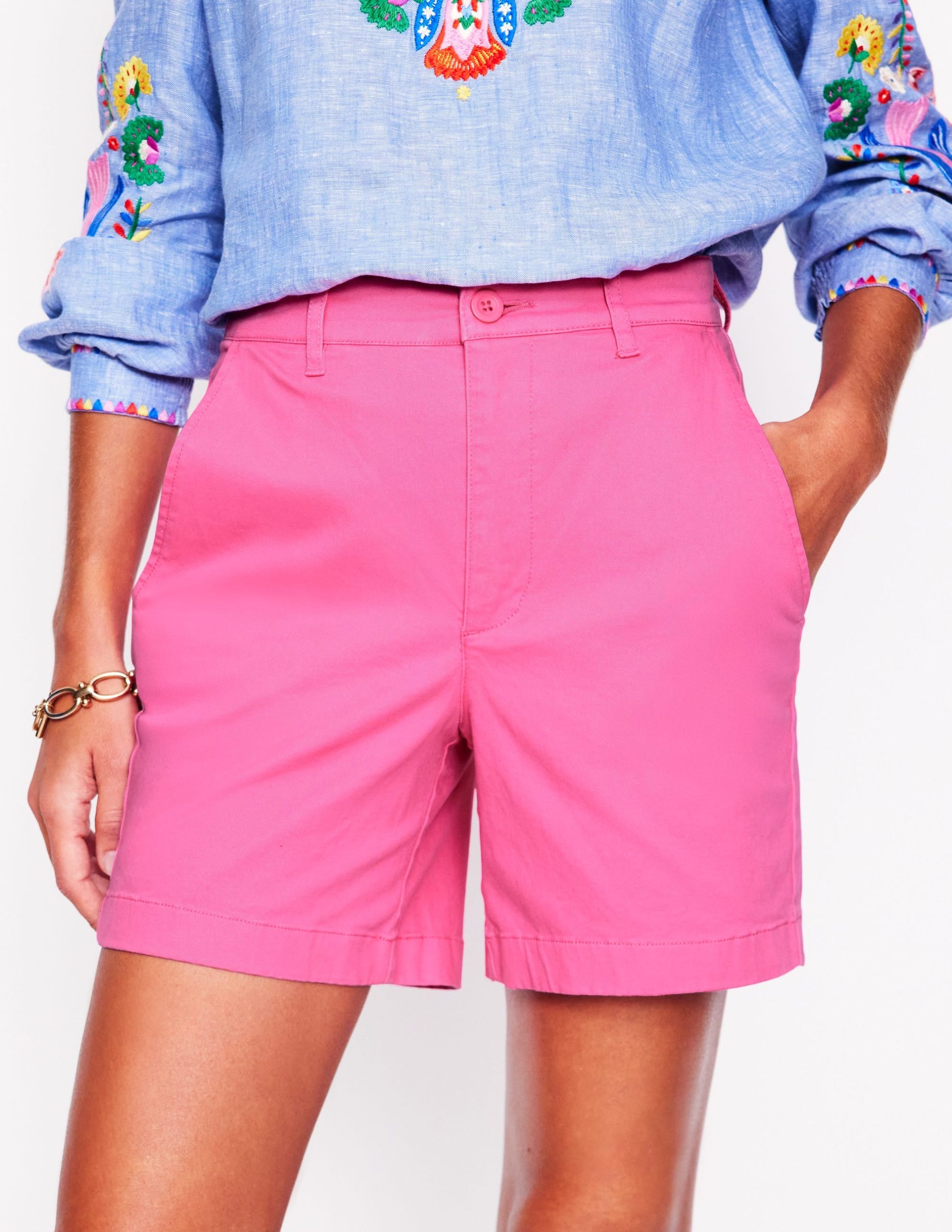 Barnsbury Chino Shorts-Sorbet Pink - Image 4