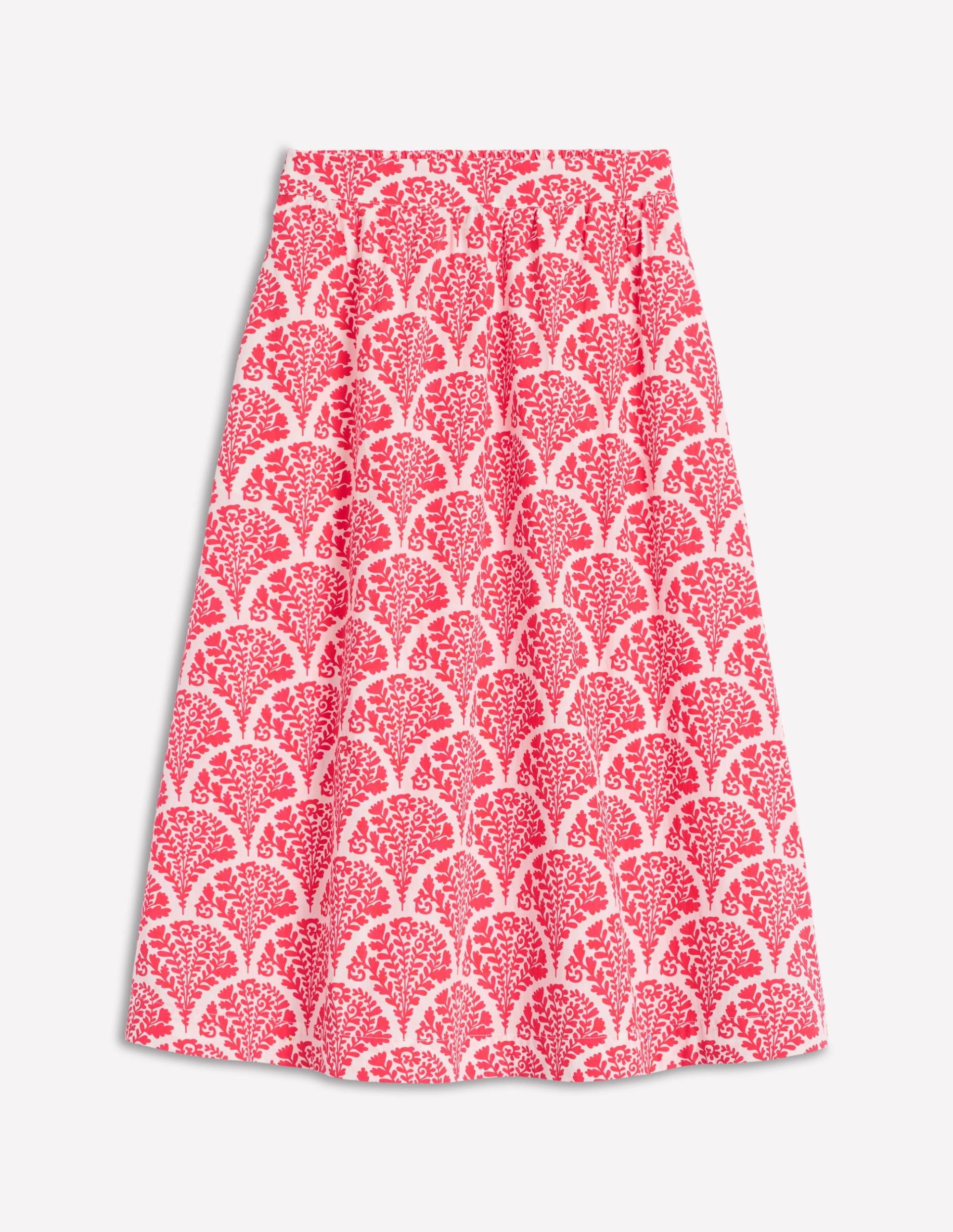 Hattie Poplin Midi Skirt-Jam Red. Blossomy - Image 5