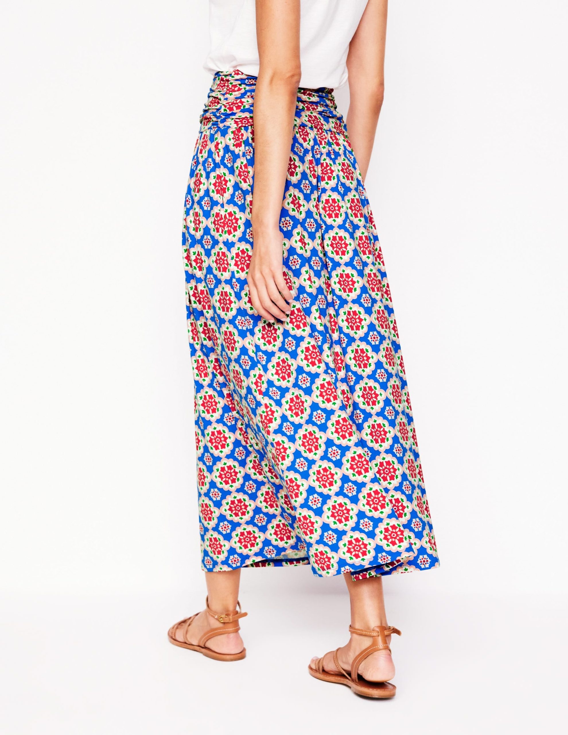 Rosaline Jersey Skirt-Cerulean Blue. Bloom Geo - Image 3