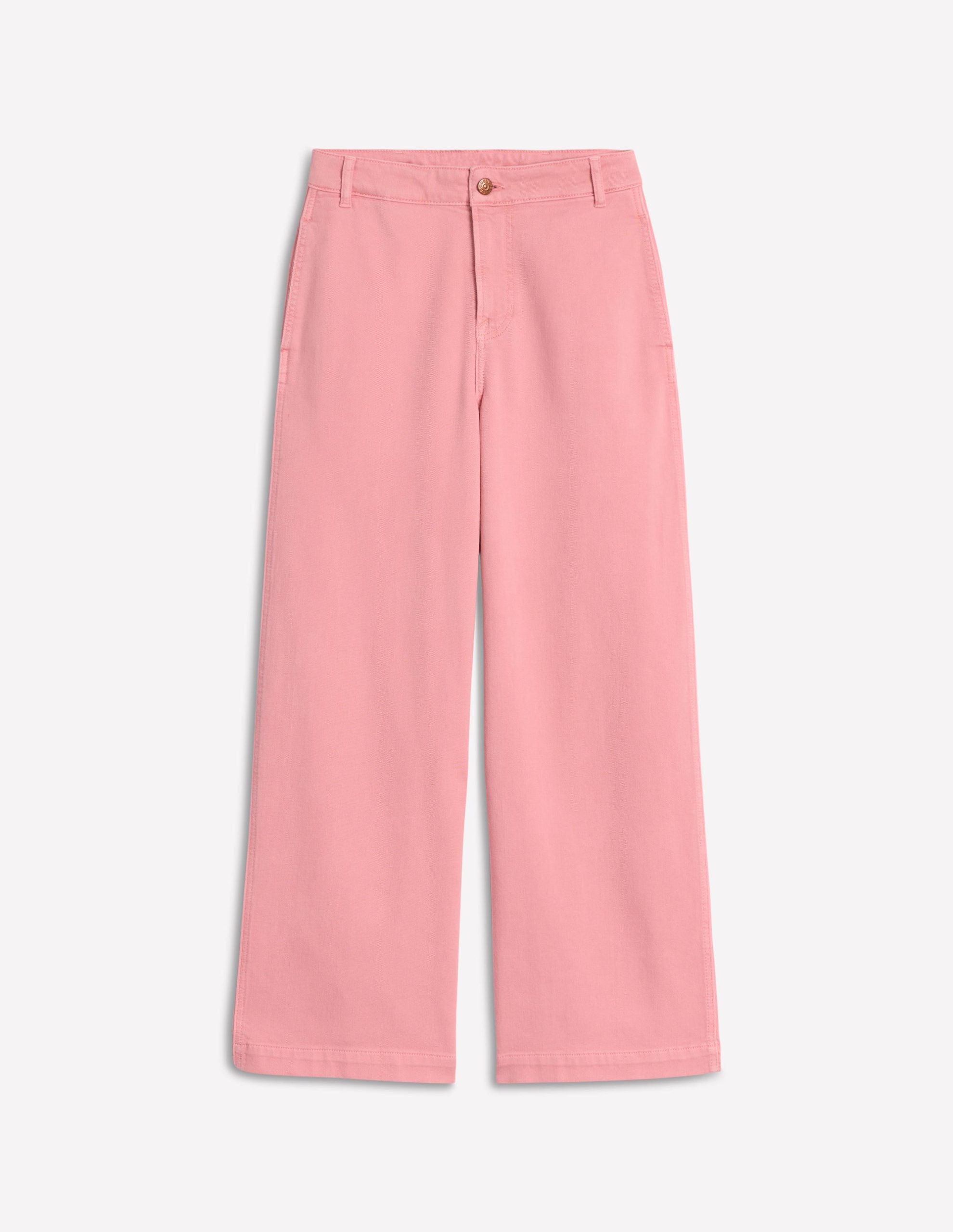 Cropped Fluid Jeans-Almond Pink - Image 6