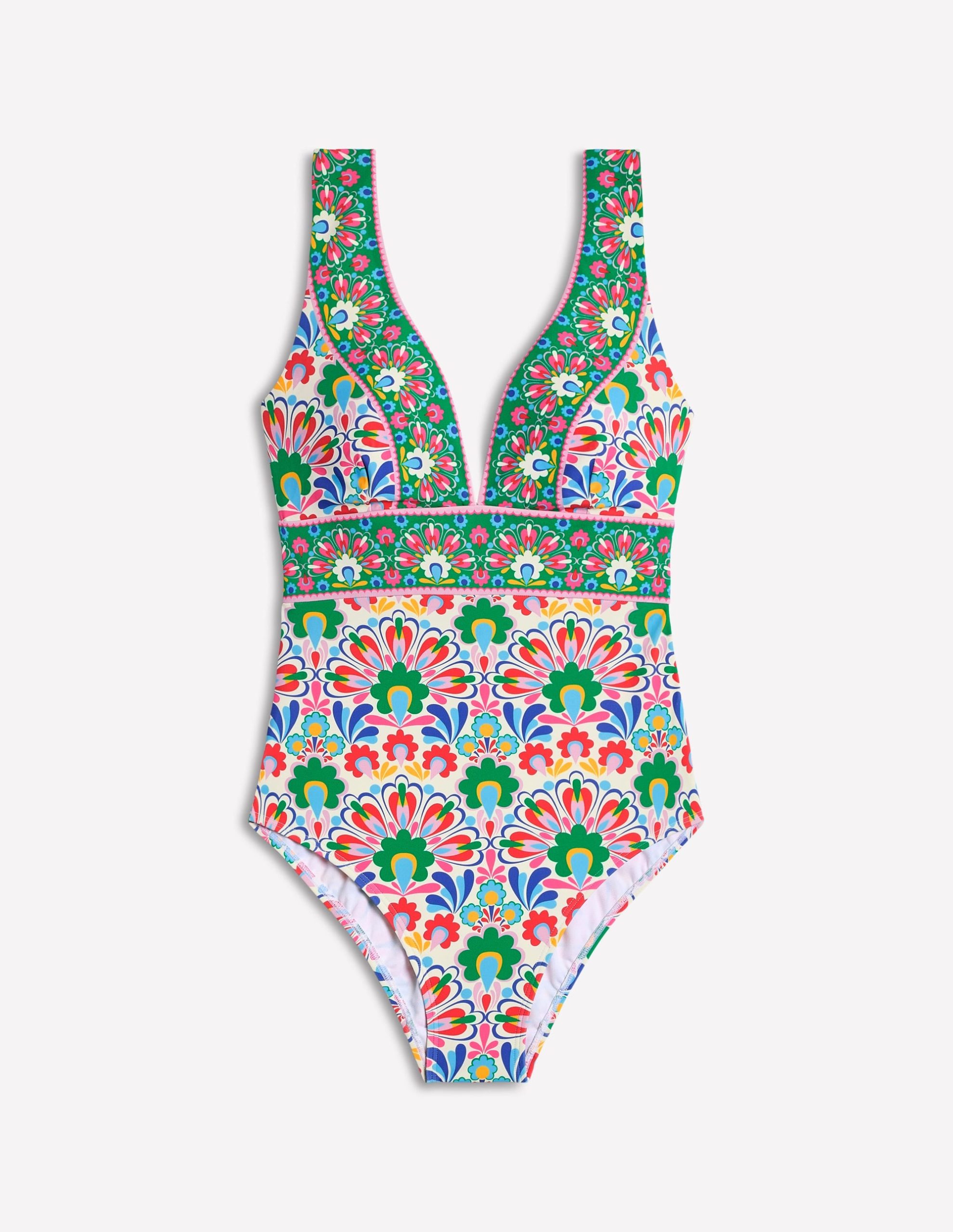 Porto V-Neck Swimsuit-Multi. Decorative Dandelion - Image 6