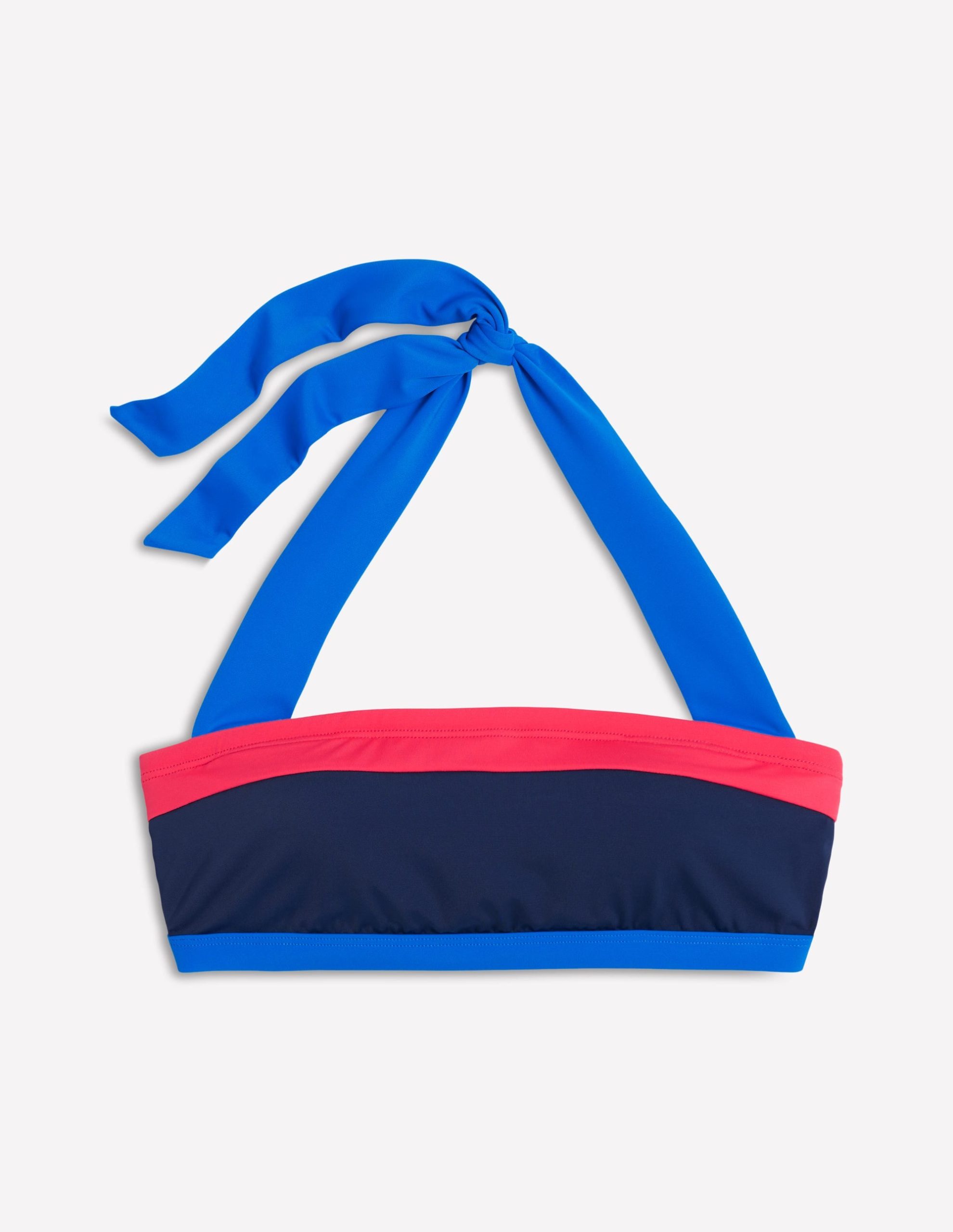 Santorini Bikini Top-Navy/ Coral Punch Pink/ Blue - Image 7