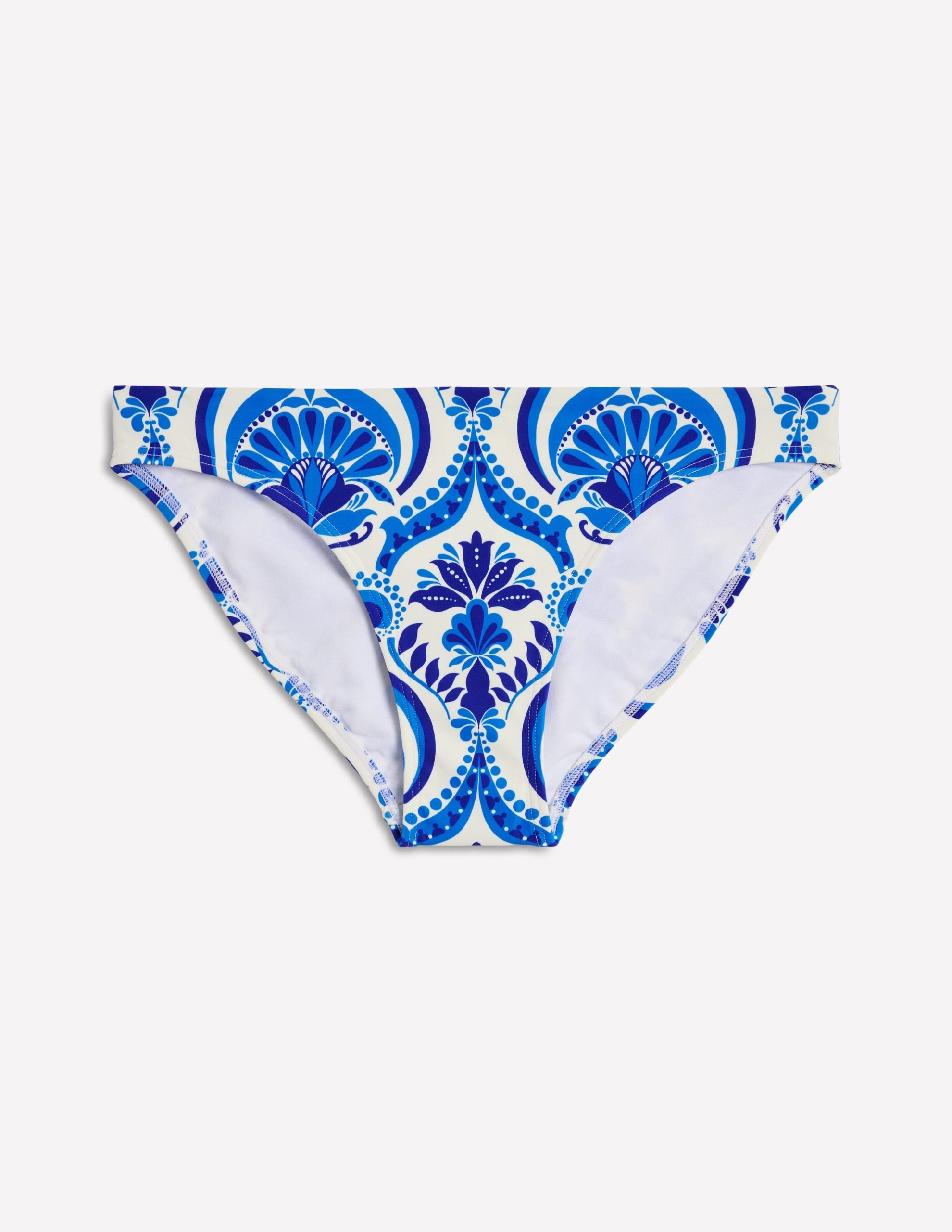 Classic Bikini Bottoms-Blue. Ornamental Floral - Image 7