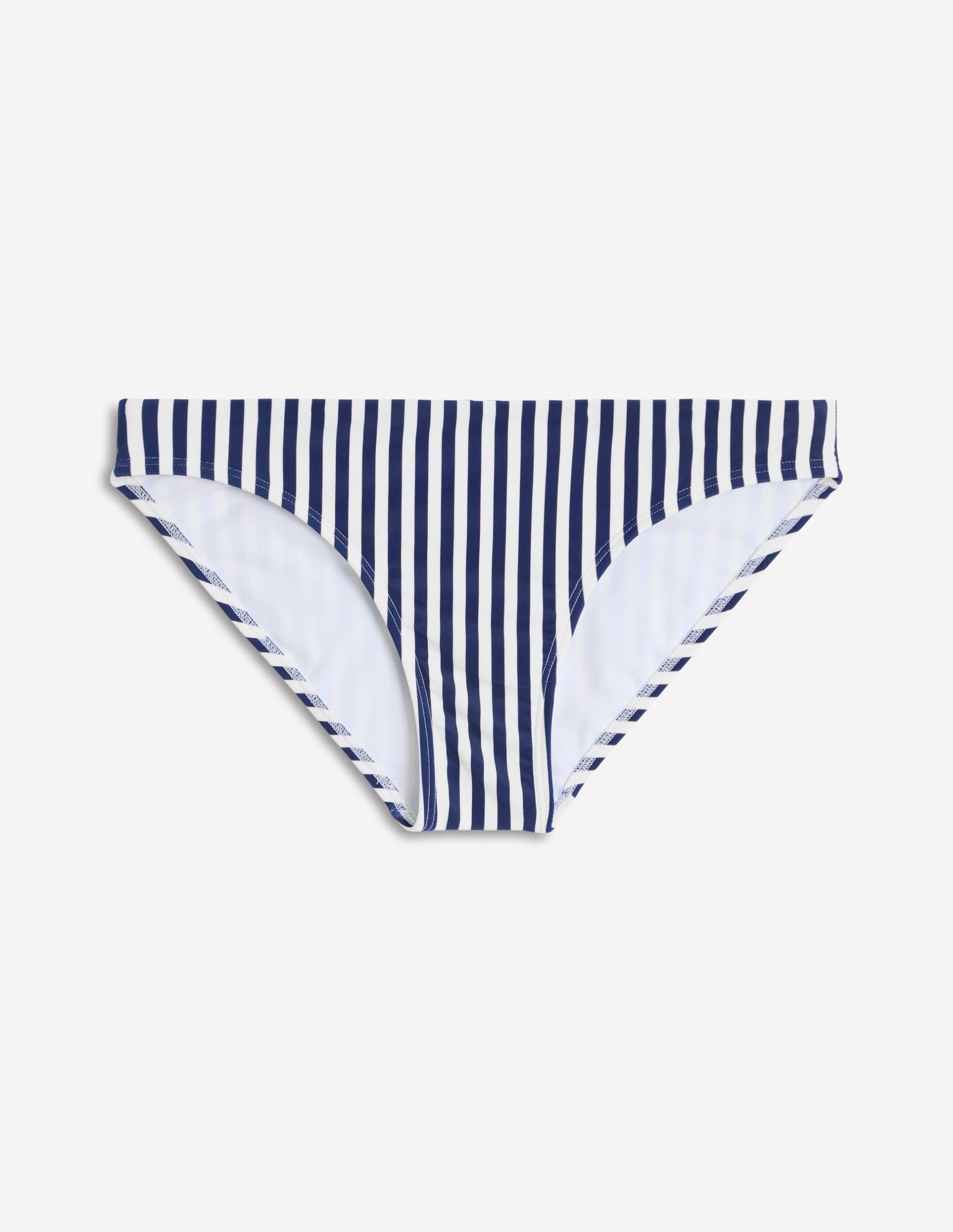 Classic Bikini Bottoms-Fine Navy. Ivory Stripe - Image 5