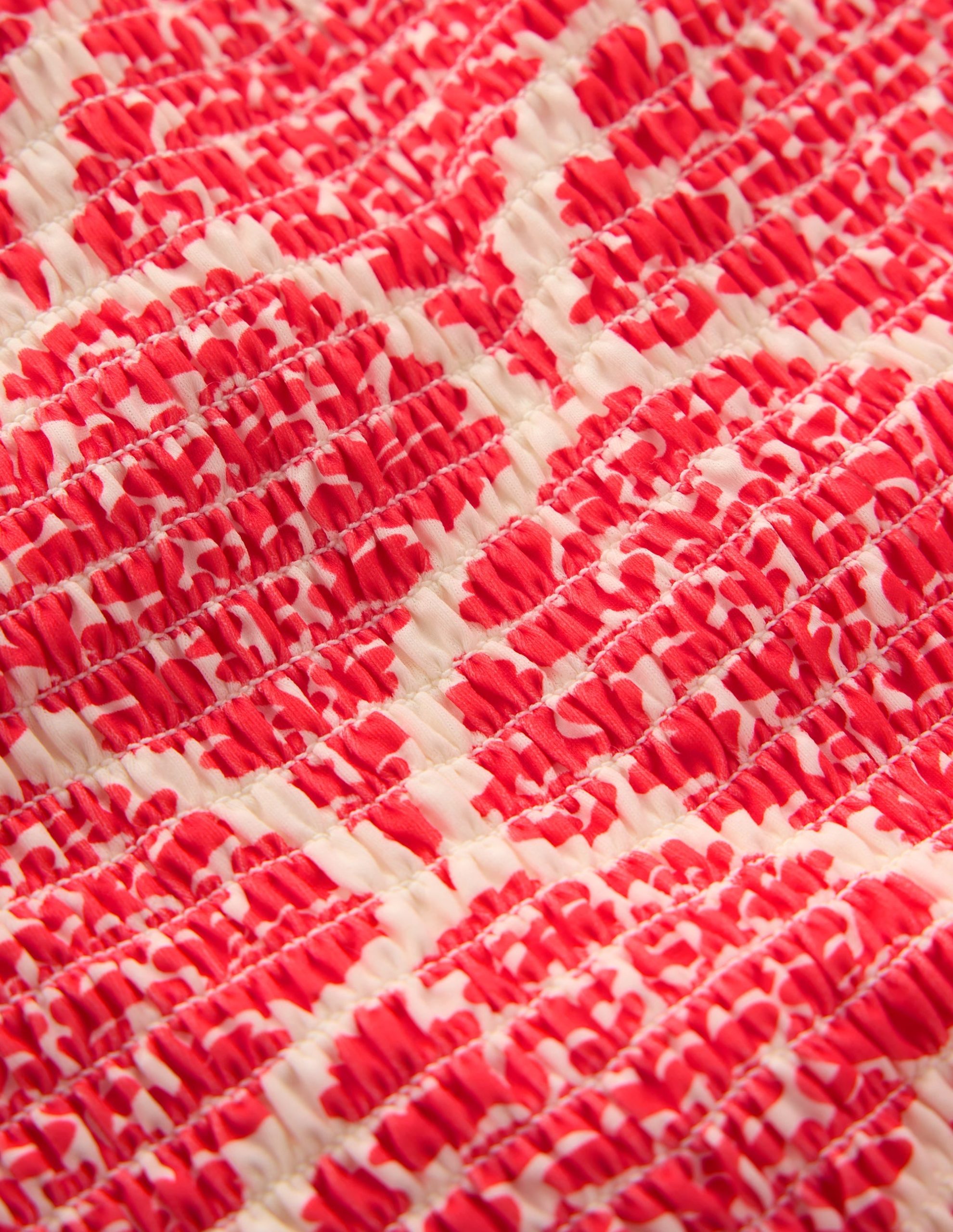 Milos Smocked Swimsuit-Jam Red. Blossomy - Image 8