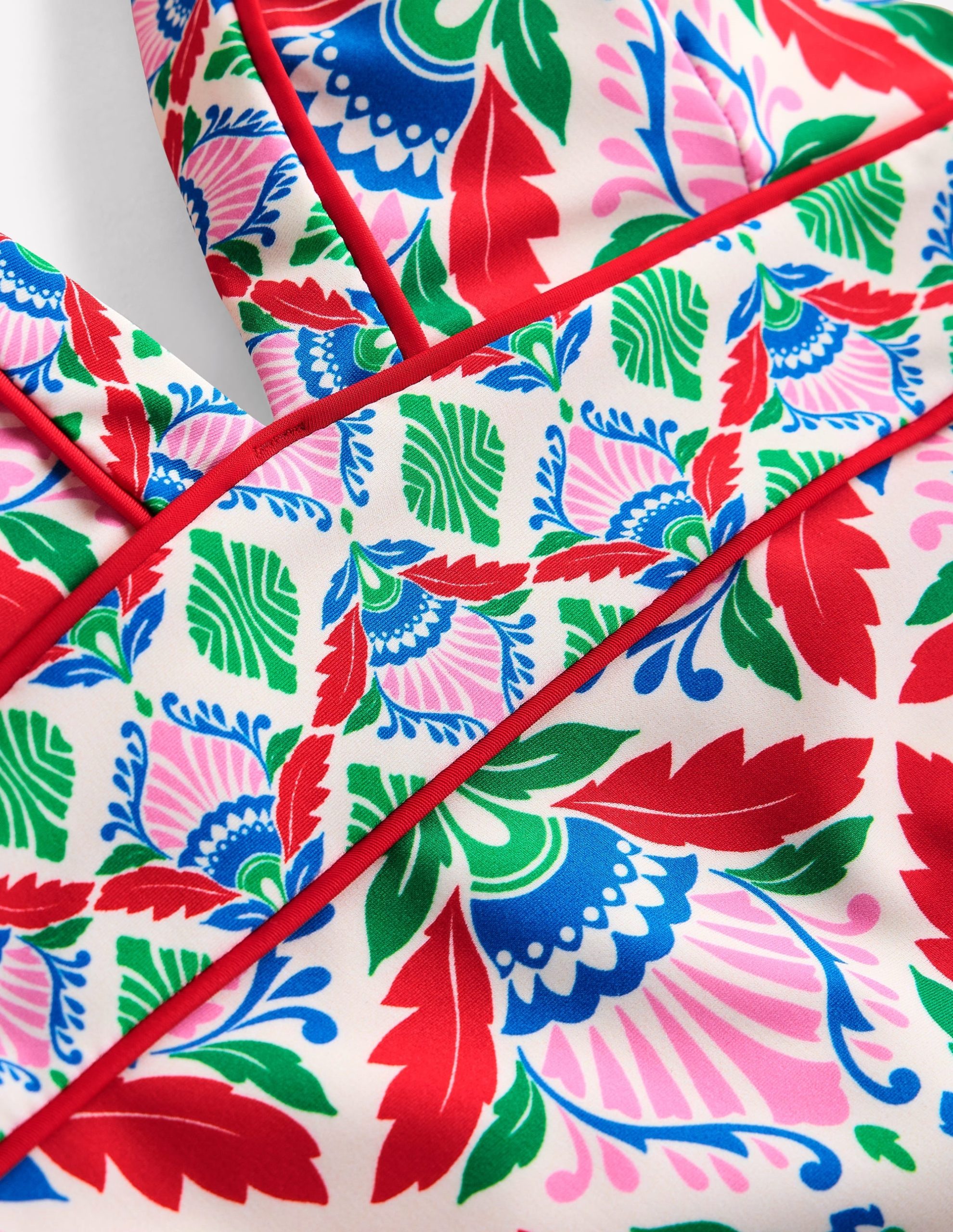 Kasos String V Neck Swimsuit-Multi. Ornate Thistle - Image 6