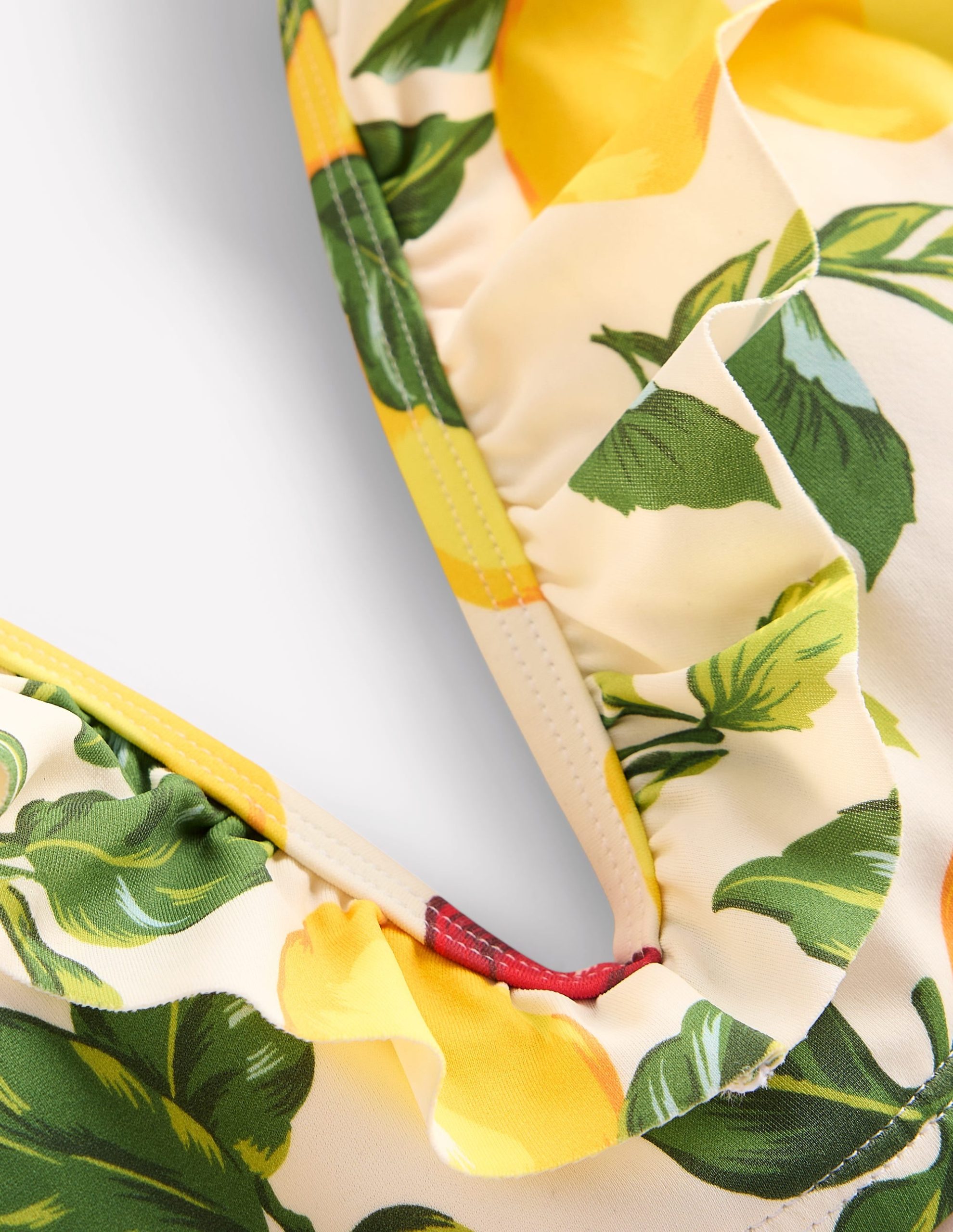 Evia Ruffle Bikini Top-Ivory. Cherries and Lemons - Image 6