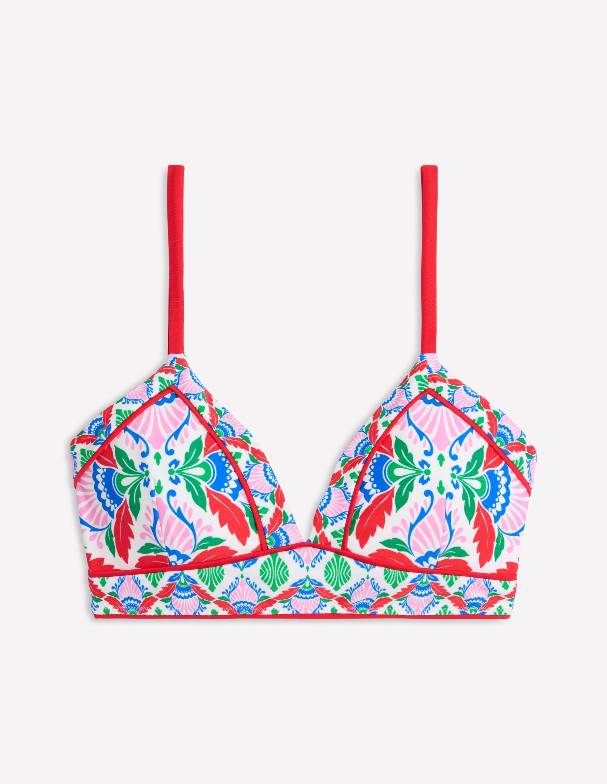 Kasos String V Neck Bikini Top-Multi. Ornate Thistle - Image 5
