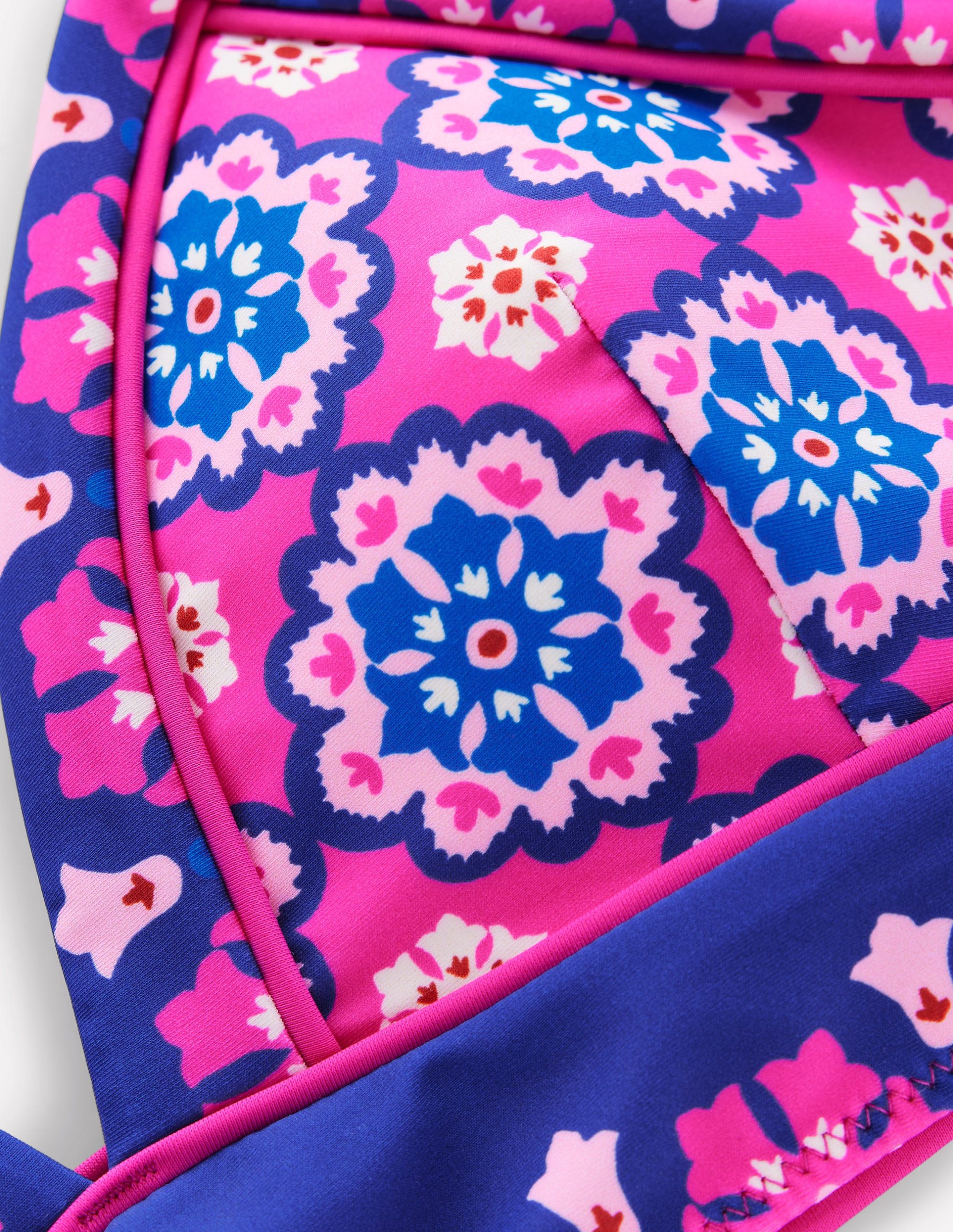 Kasos String V Neck Bikini Top-Cosmos Pink. Geo - Image 8