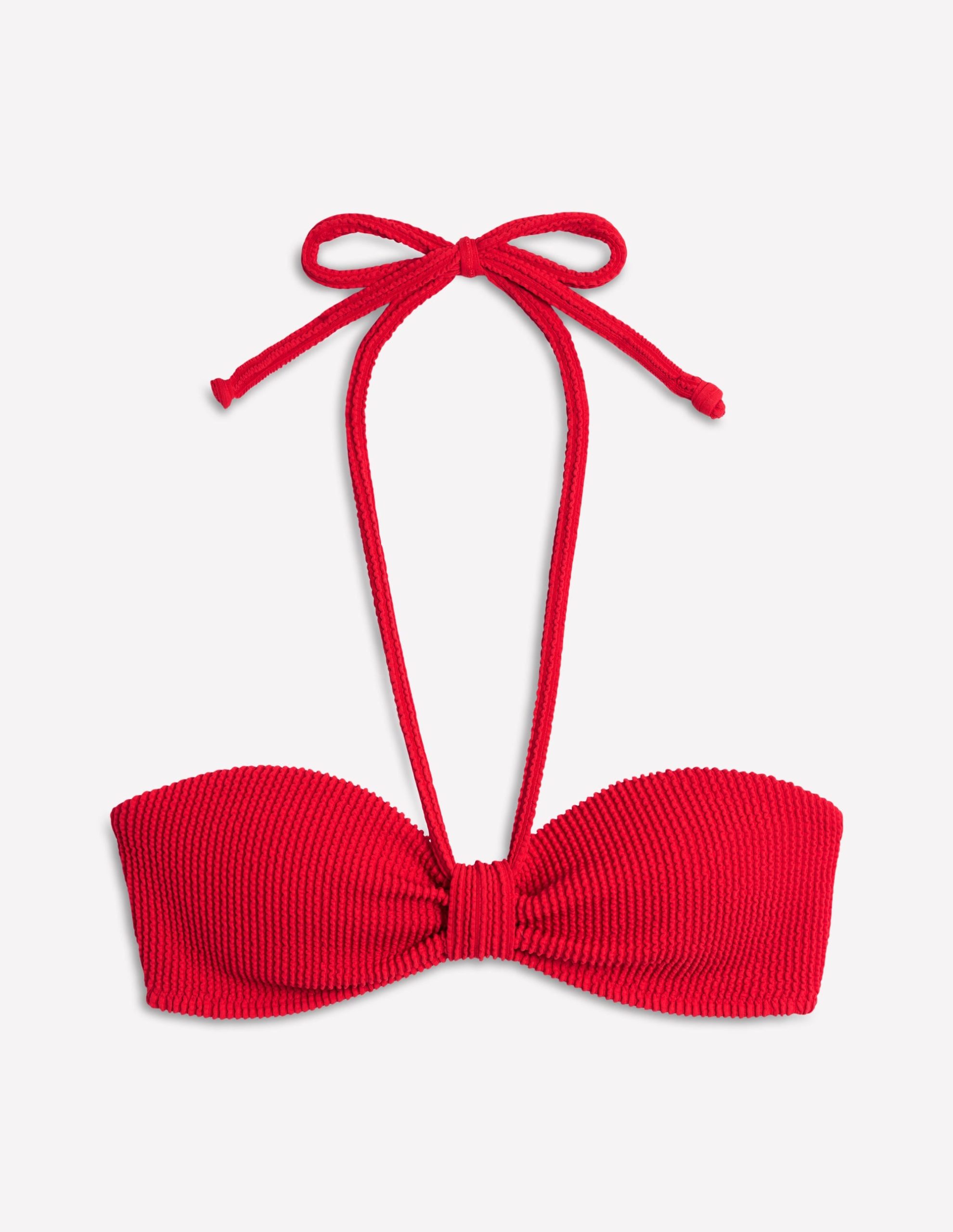 Crinkle Texture Bikini Top-Tulip Red - Image 8