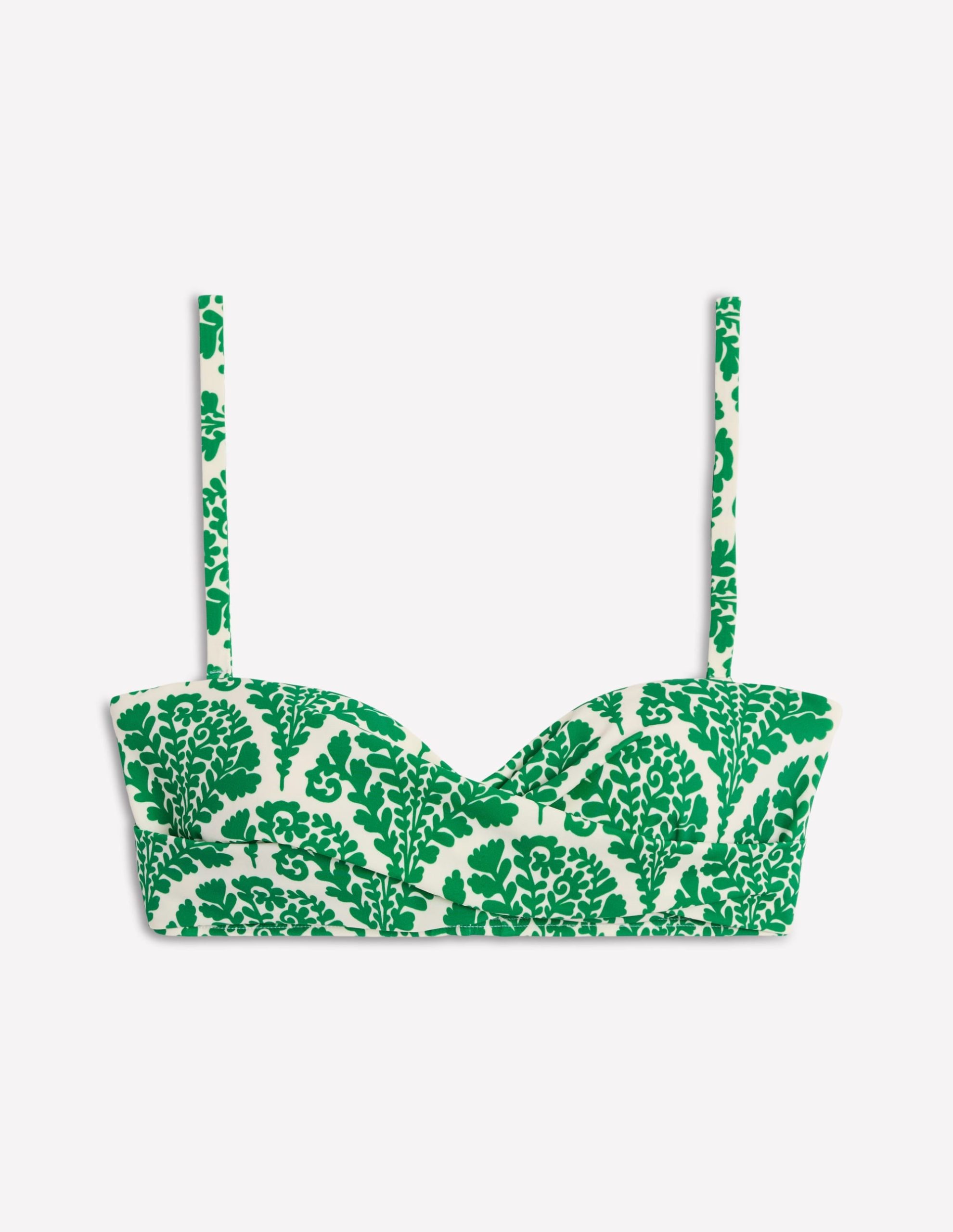 Andros Twist Front Bikini Top-Rich Emerald. Blossomy - Image 8