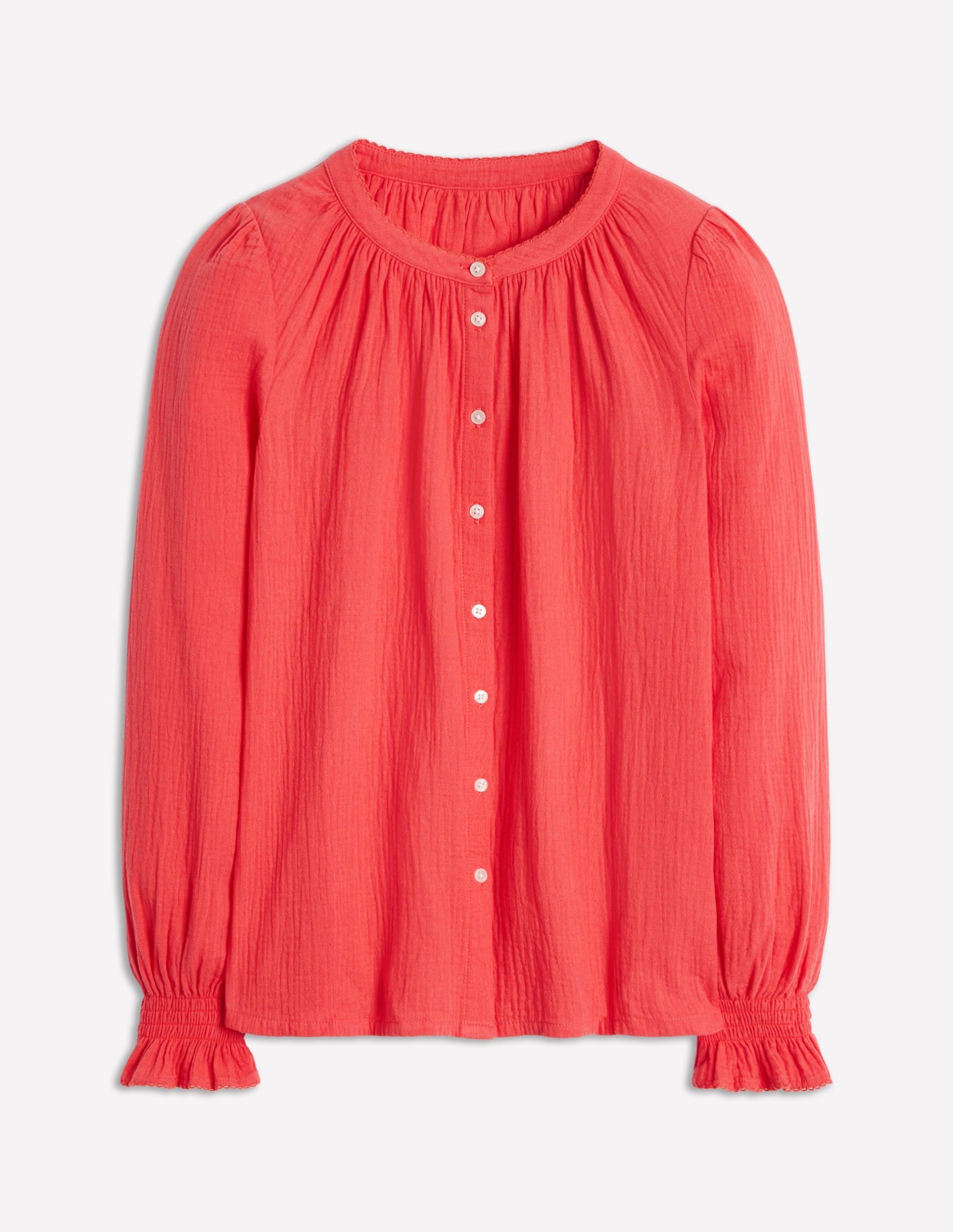 Evie Double Cloth Top-Jam Red - Image 5