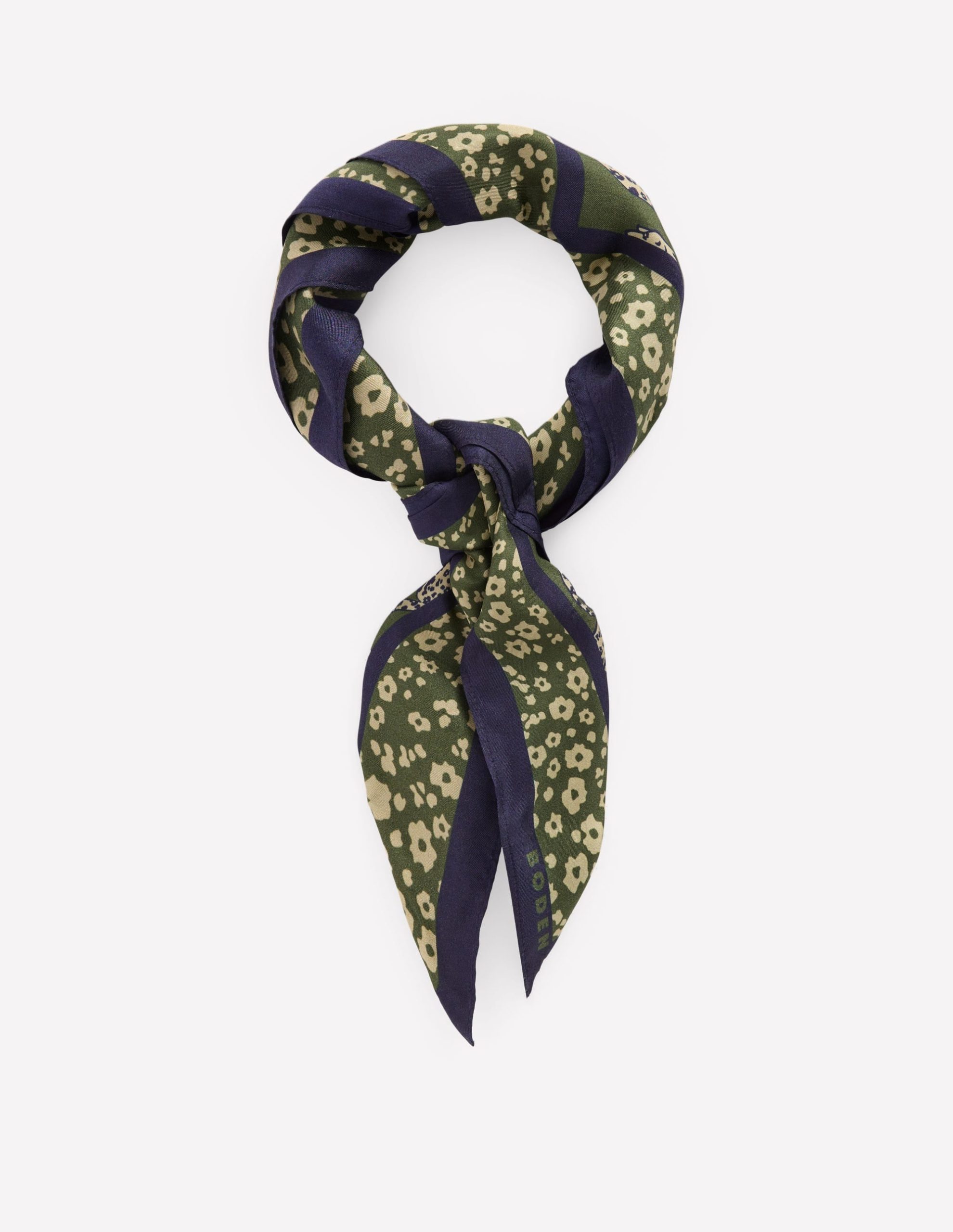 Silk Square Scarf-Leaping Leopard
