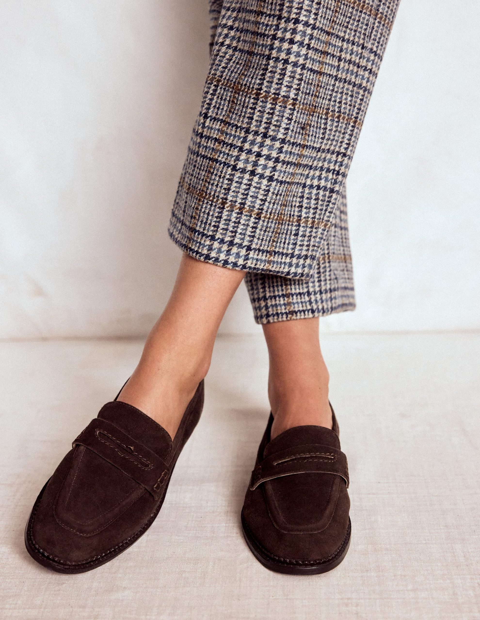 Nya Penny Loafers-Bitter Chocolate Suede - Image 2