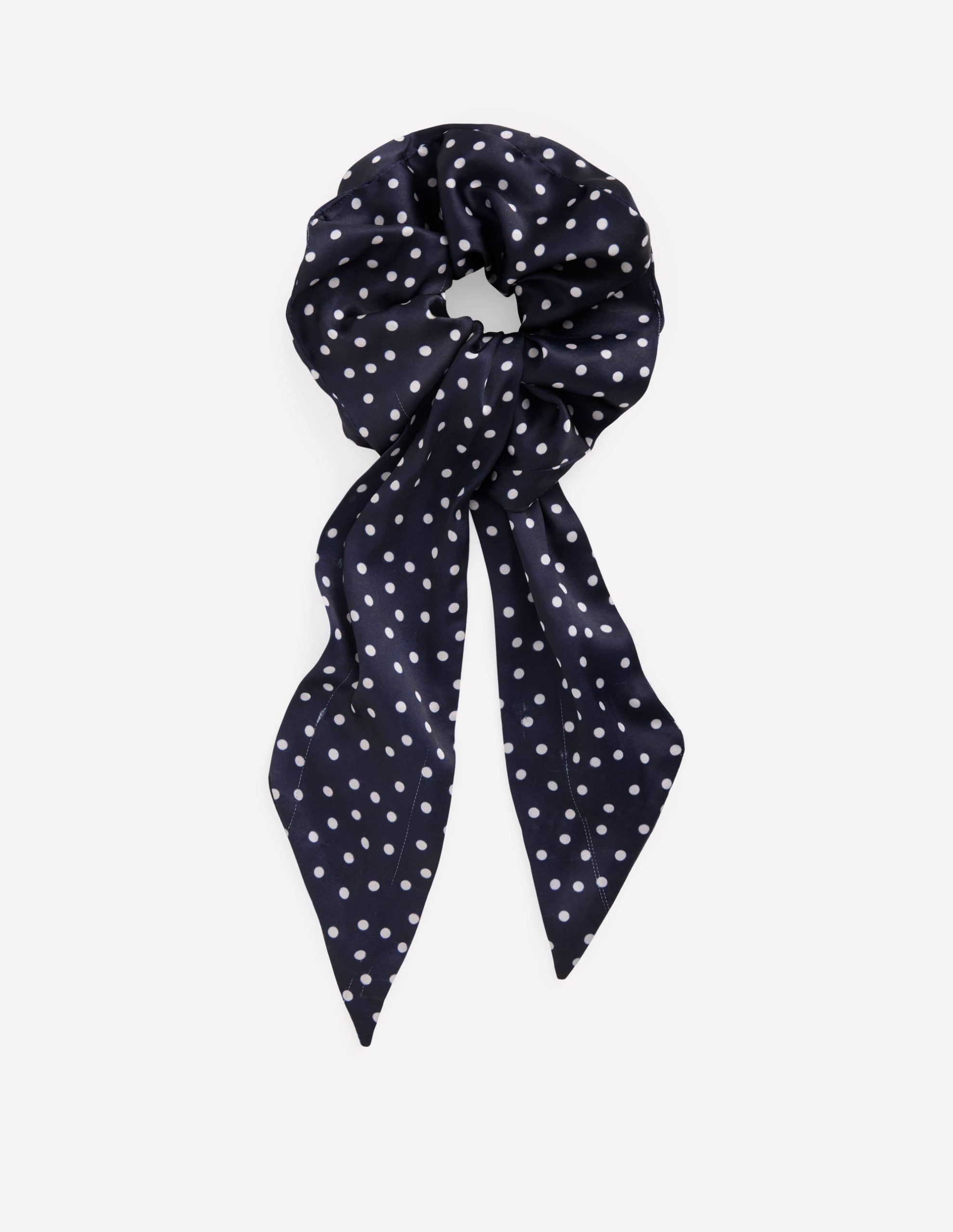 Scarf Scrunchie-French Navy Spot