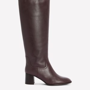 Skye Smart Knee Boots-Dark Cherry