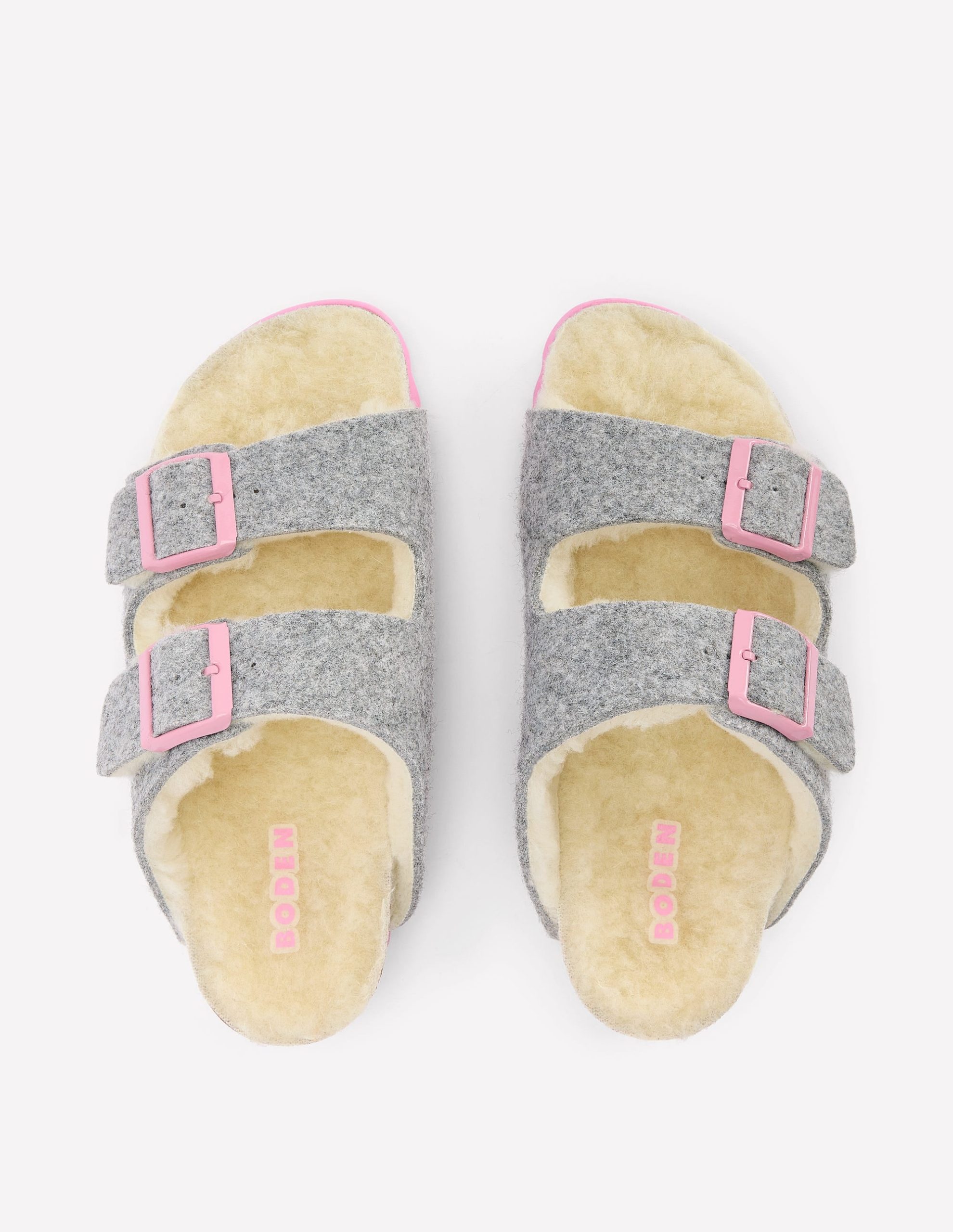 Double Strap Buckle Slipper-Grey - Image 5