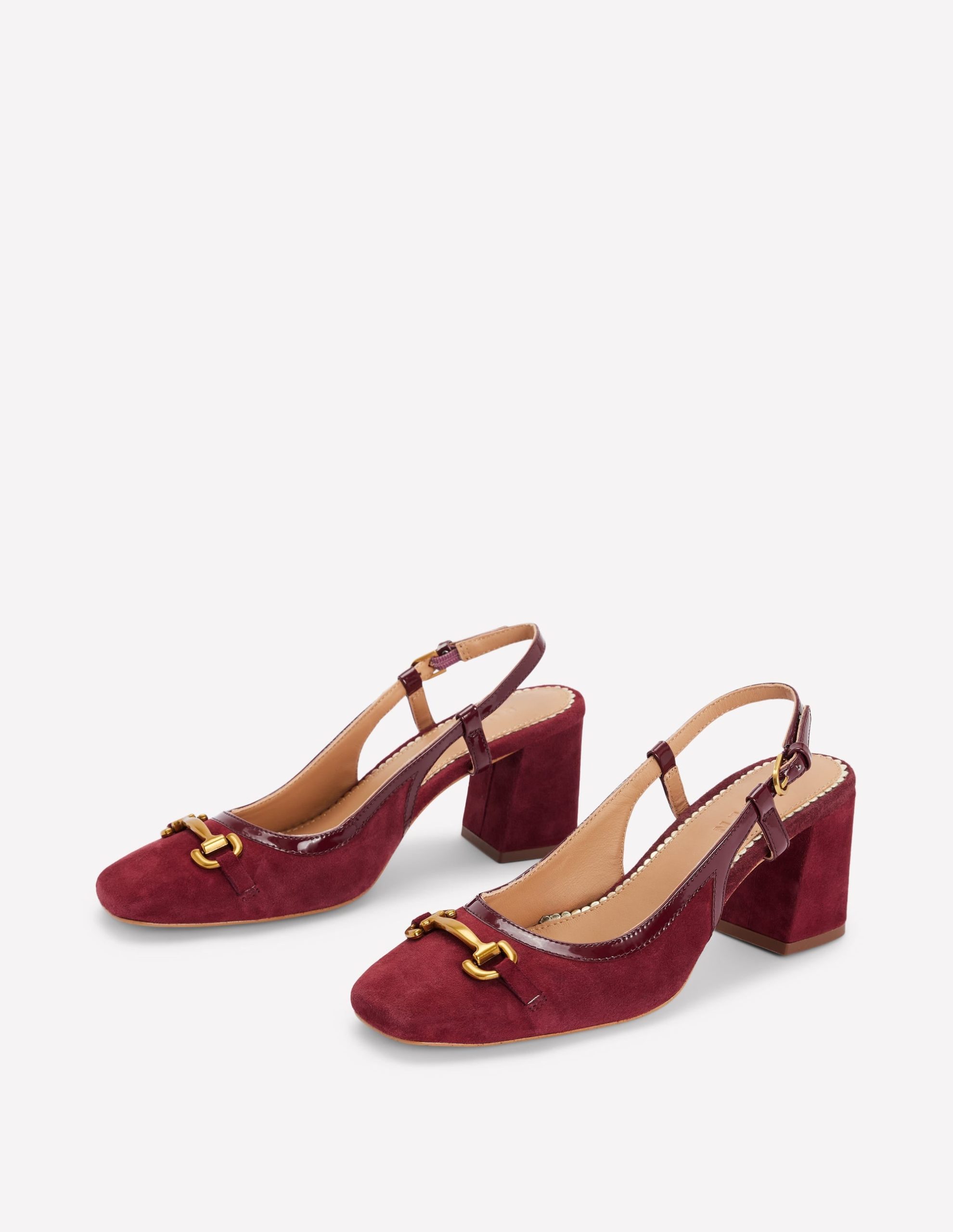 Iris Snaffle Slingback Heels-Oxblood - Image 3