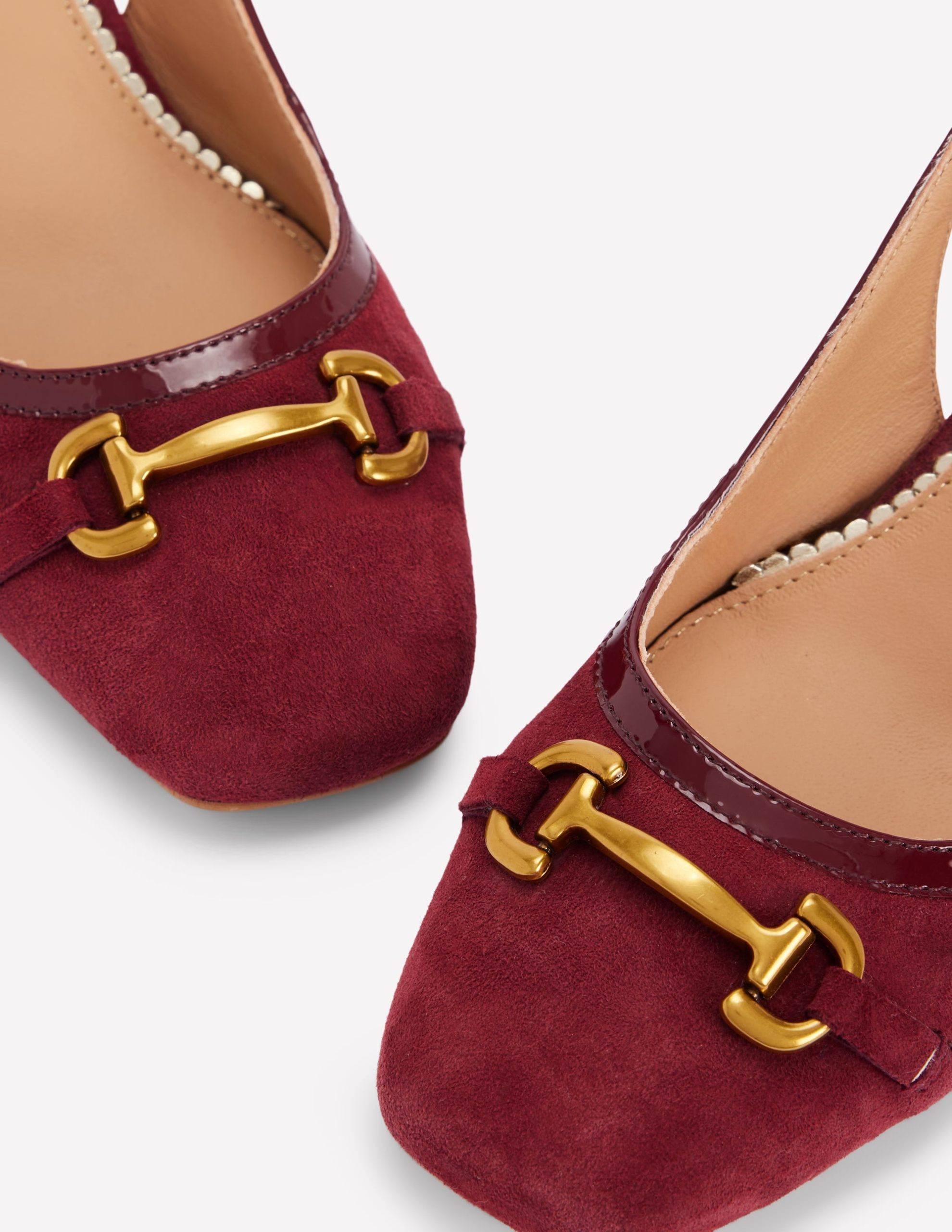 Iris Snaffle Slingback Heels-Oxblood - Image 4