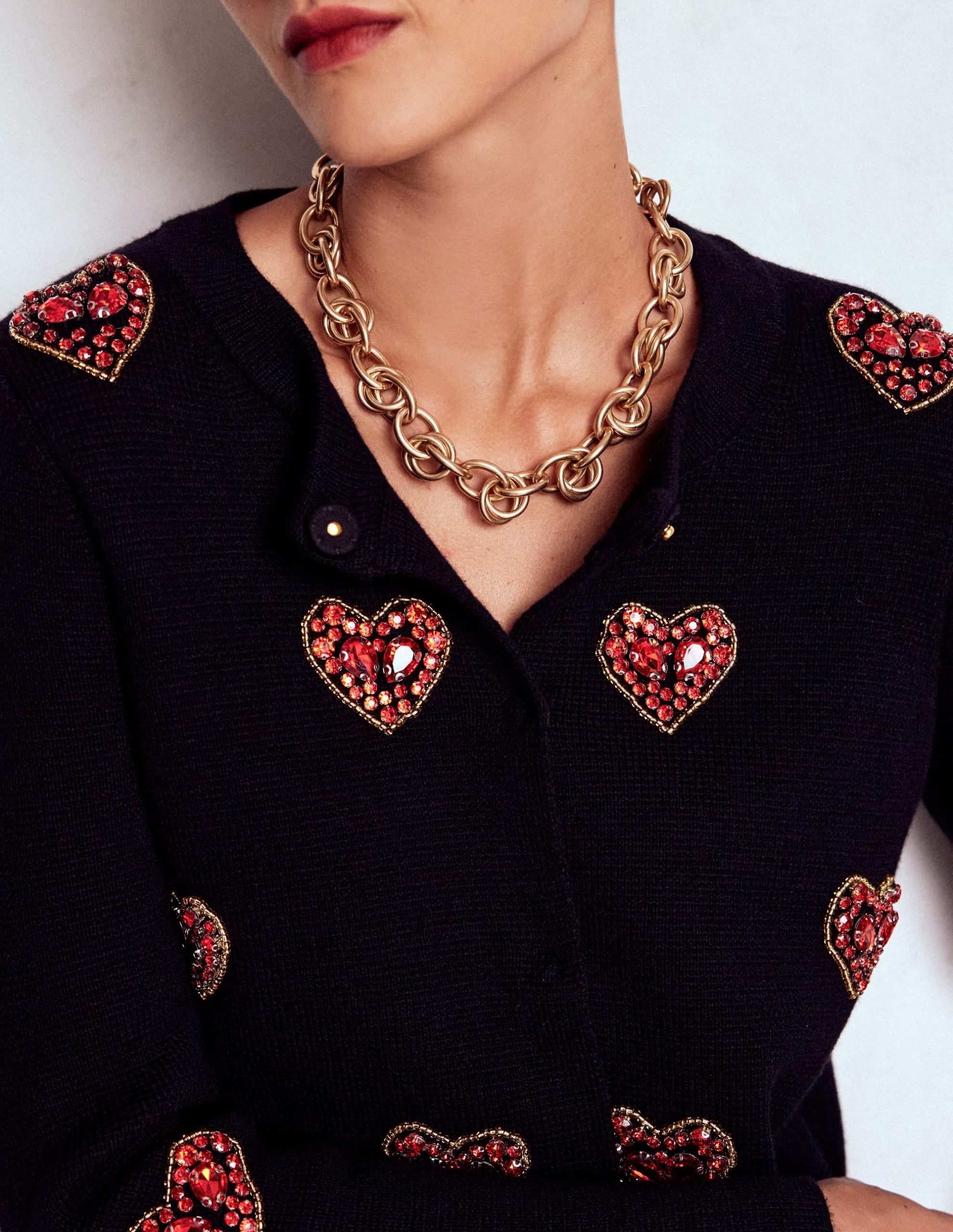 Double Twist Chain Necklace-Gold Colour - Image 2