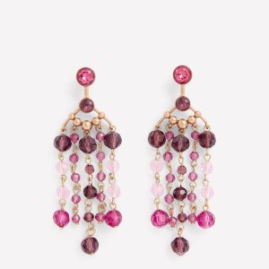 Waterfall Drop Earrings-Purple