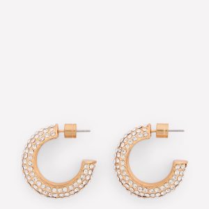 Pave Sparkle Hoops-Silver