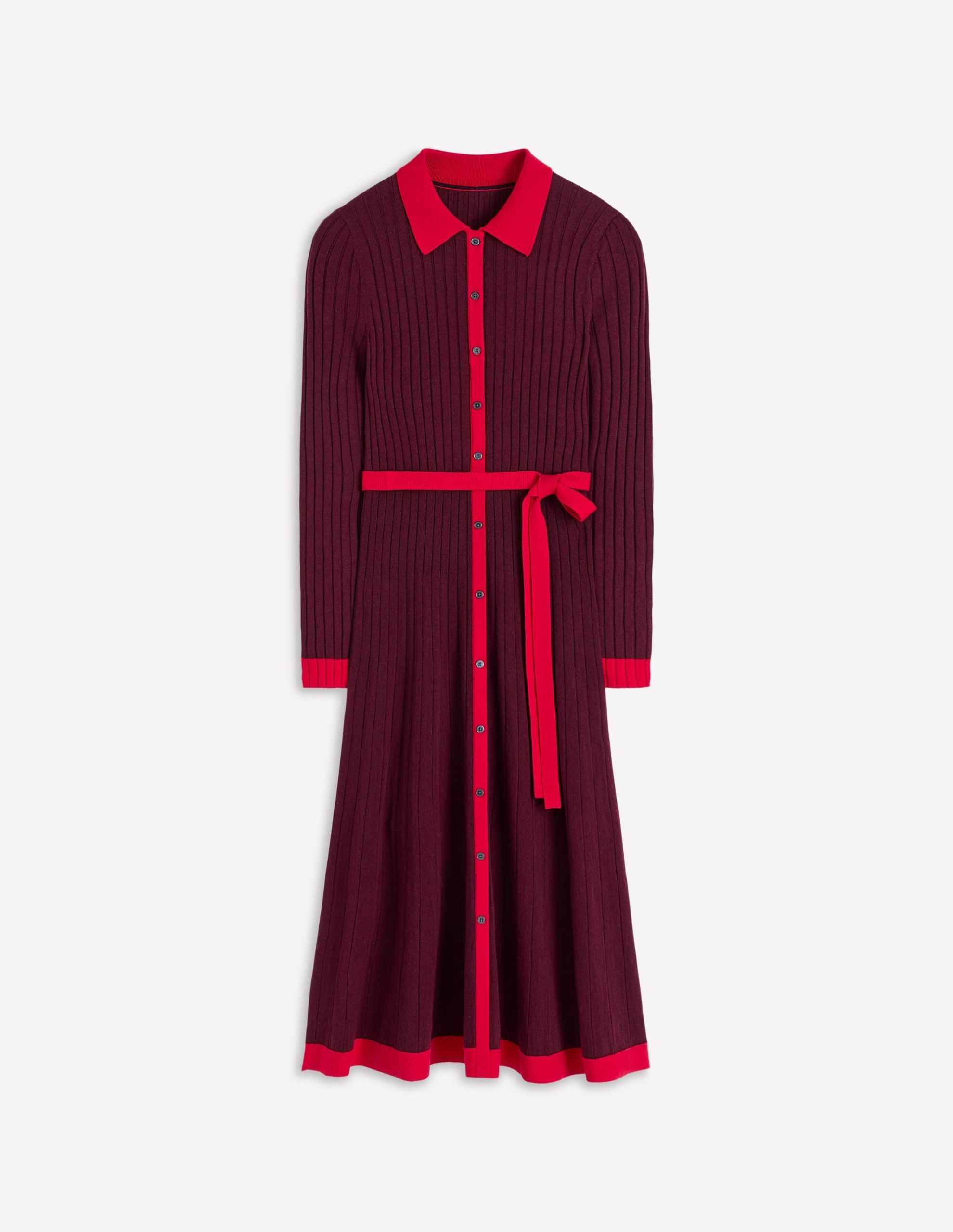 Rachel Knitted Shirt Dress-Deep Wisteria - Image 6