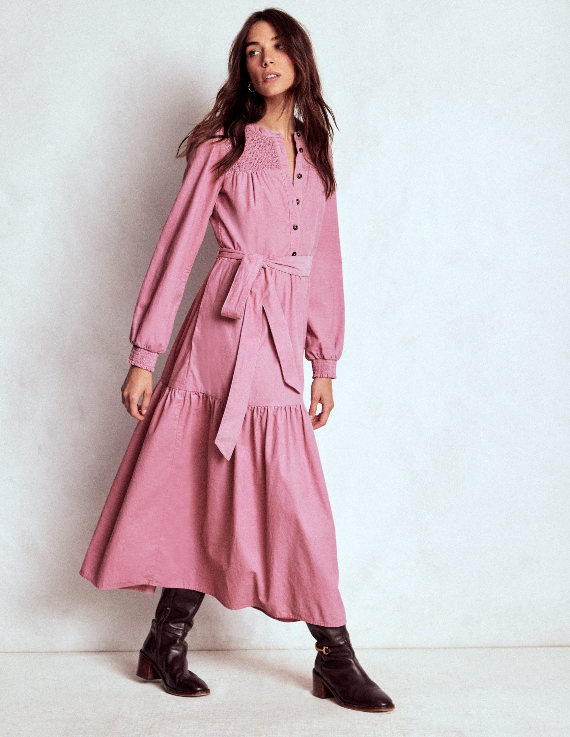 Cecily Cord Midi Dress-Pink Haze - Image 5