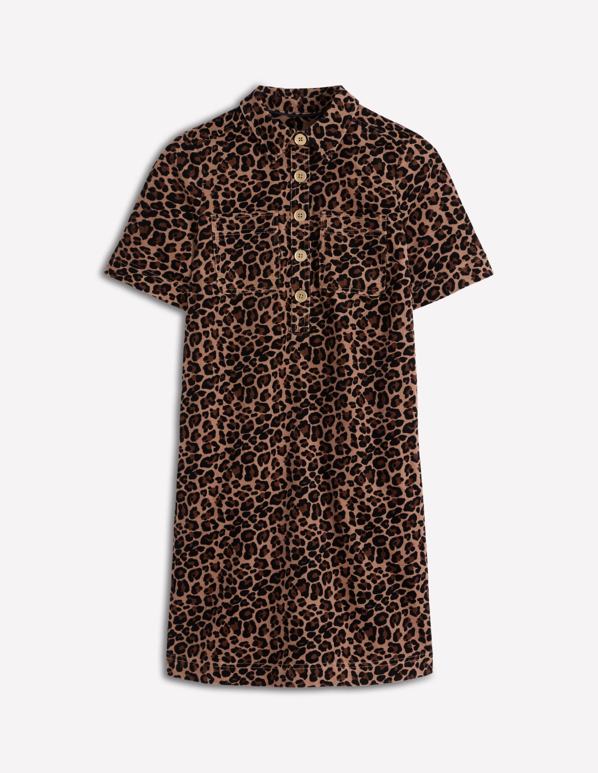 Zia Cord Pocket Shirt Dress-Multi. Cheetah Pop - Image 7