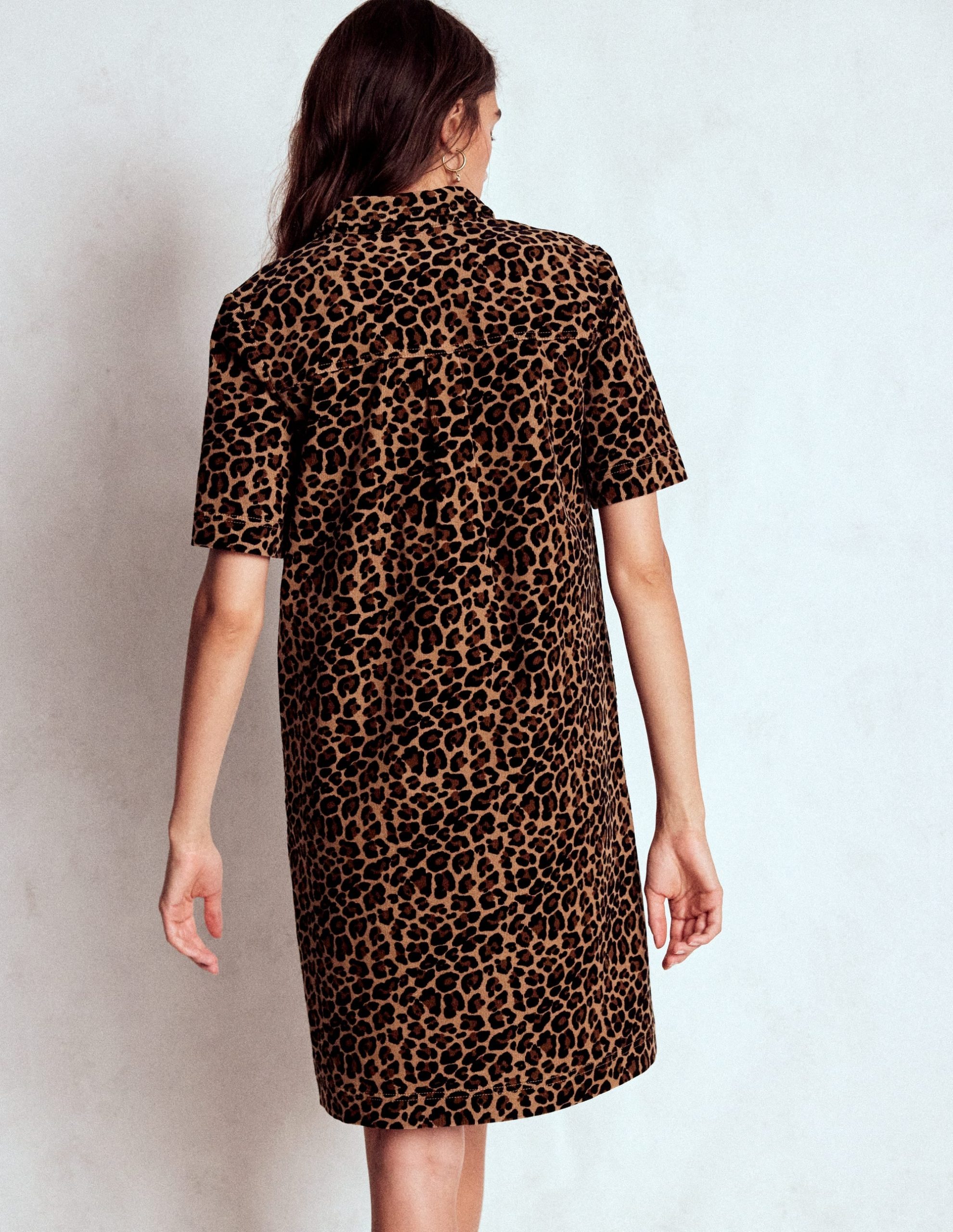 Zia Cord Pocket Shirt Dress-Multi. Cheetah Pop - Image 4