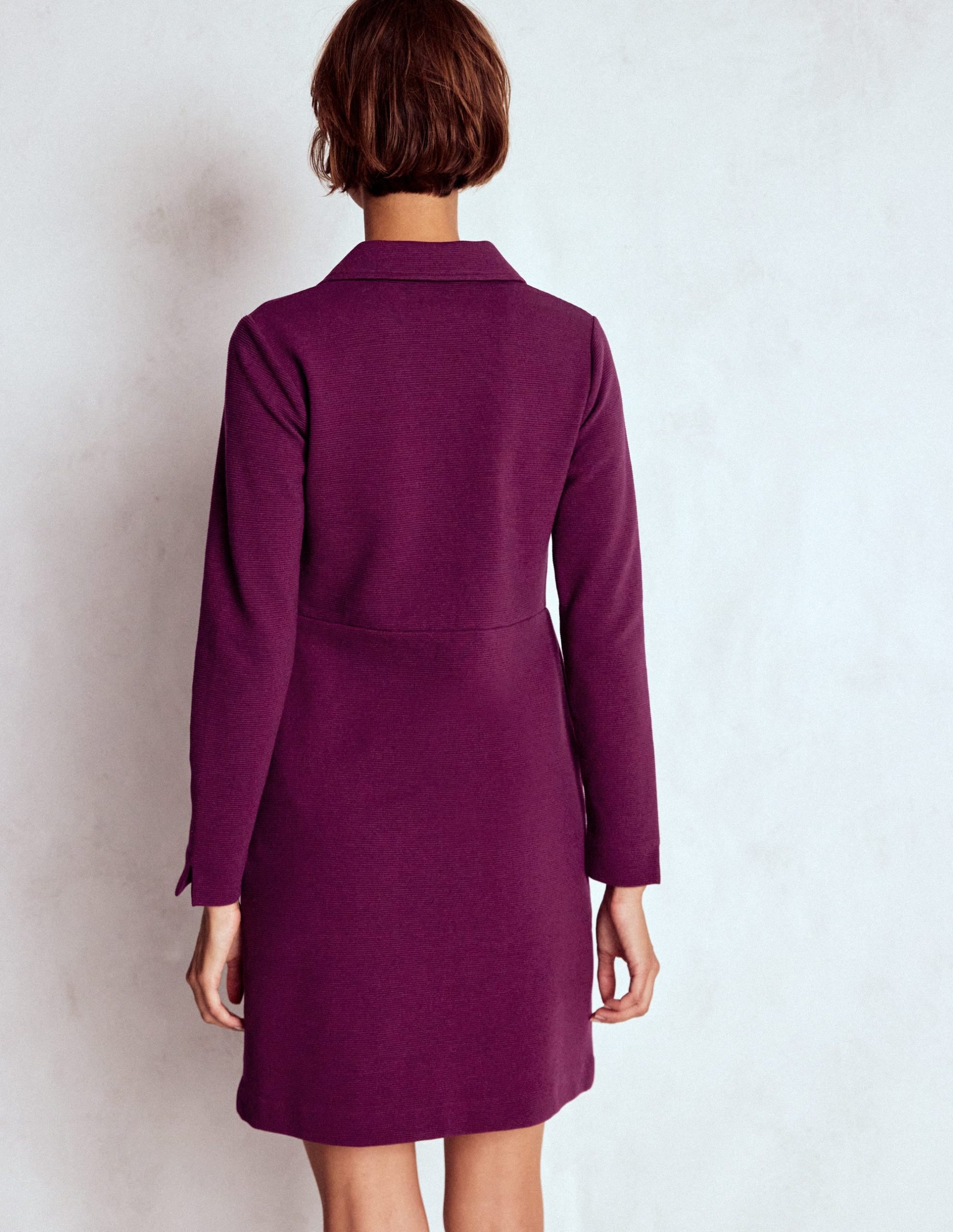 Cam Zip-up Ottoman Dress-Plum Jam - Image 3