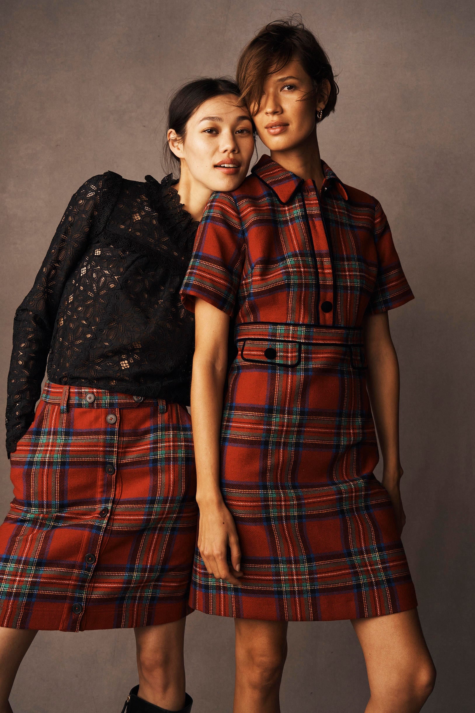 Eda Check Shift Dress-Red. Blue and Green Check - Image 5