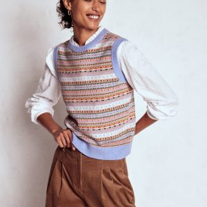 Edie Fair Isle Vest-Heritage Fair Isle