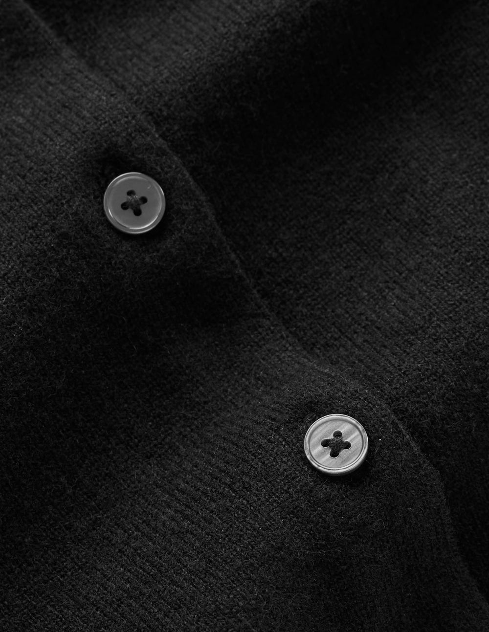 Eva Cashmere Cropped Cardigan-Black - Image 6