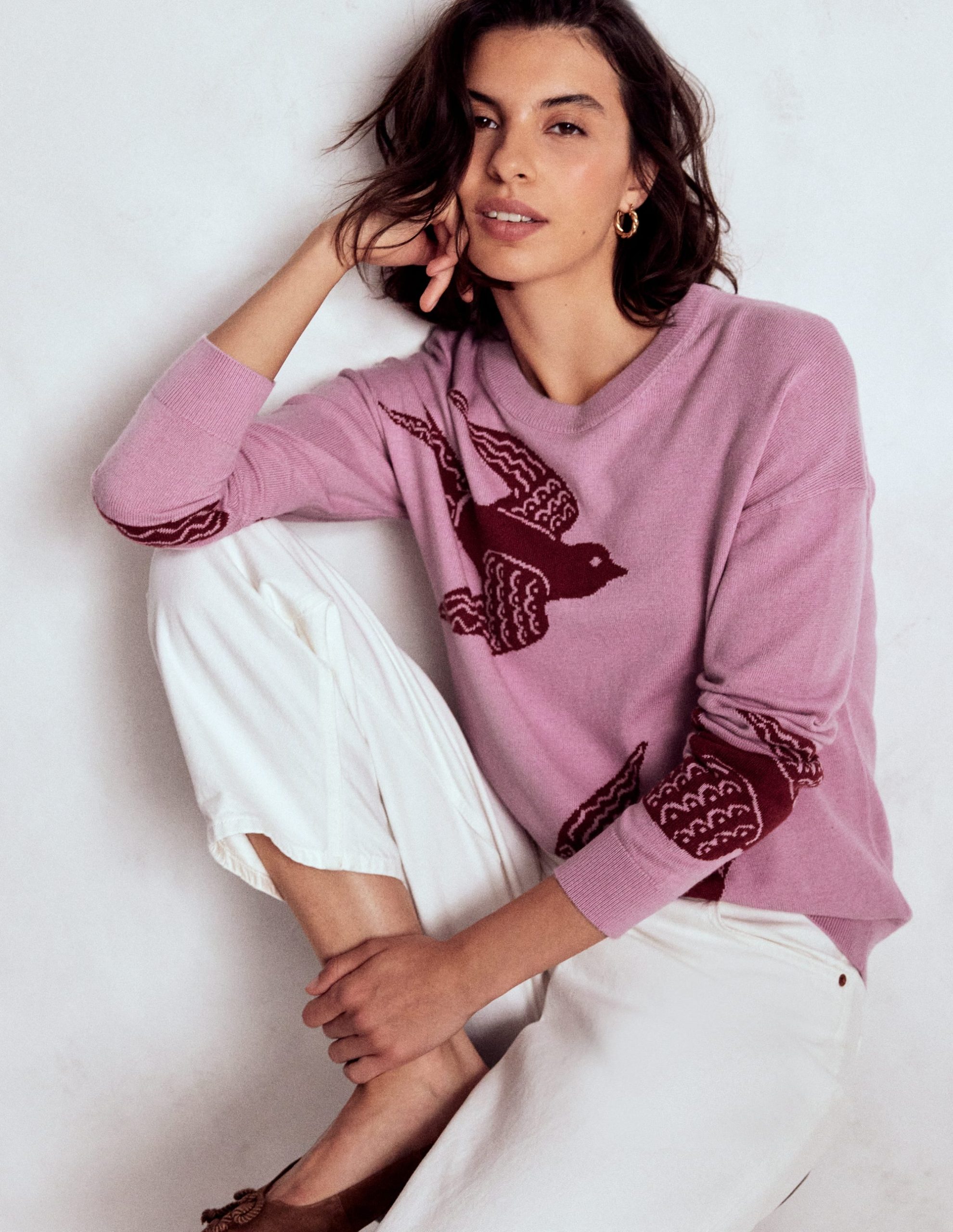 Natasha Novelty Sweater-Swooping Swallow