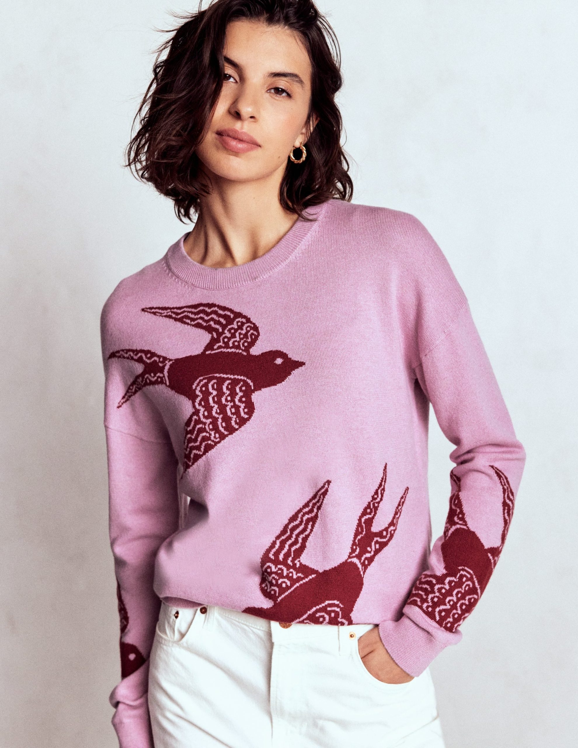 Natasha Novelty Sweater-Swooping Swallow - Image 4
