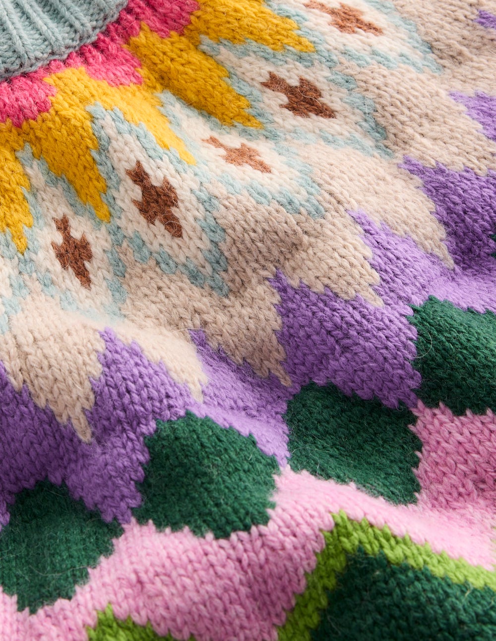 Eleanor Fair Isle Sweater-Tourmaline Blue Melange - Image 9