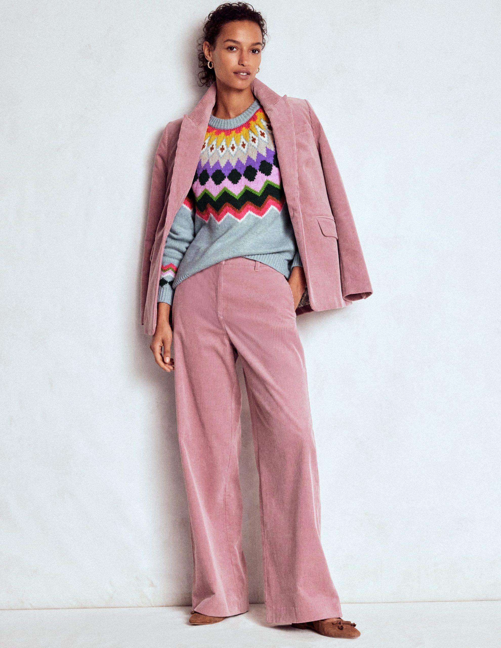 Eleanor Fair Isle Sweater-Tourmaline Blue Melange - Image 6