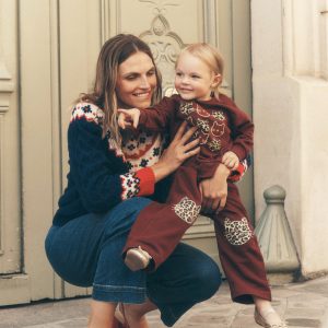 Eleanor Fair Isle Sweater-Navy Cable