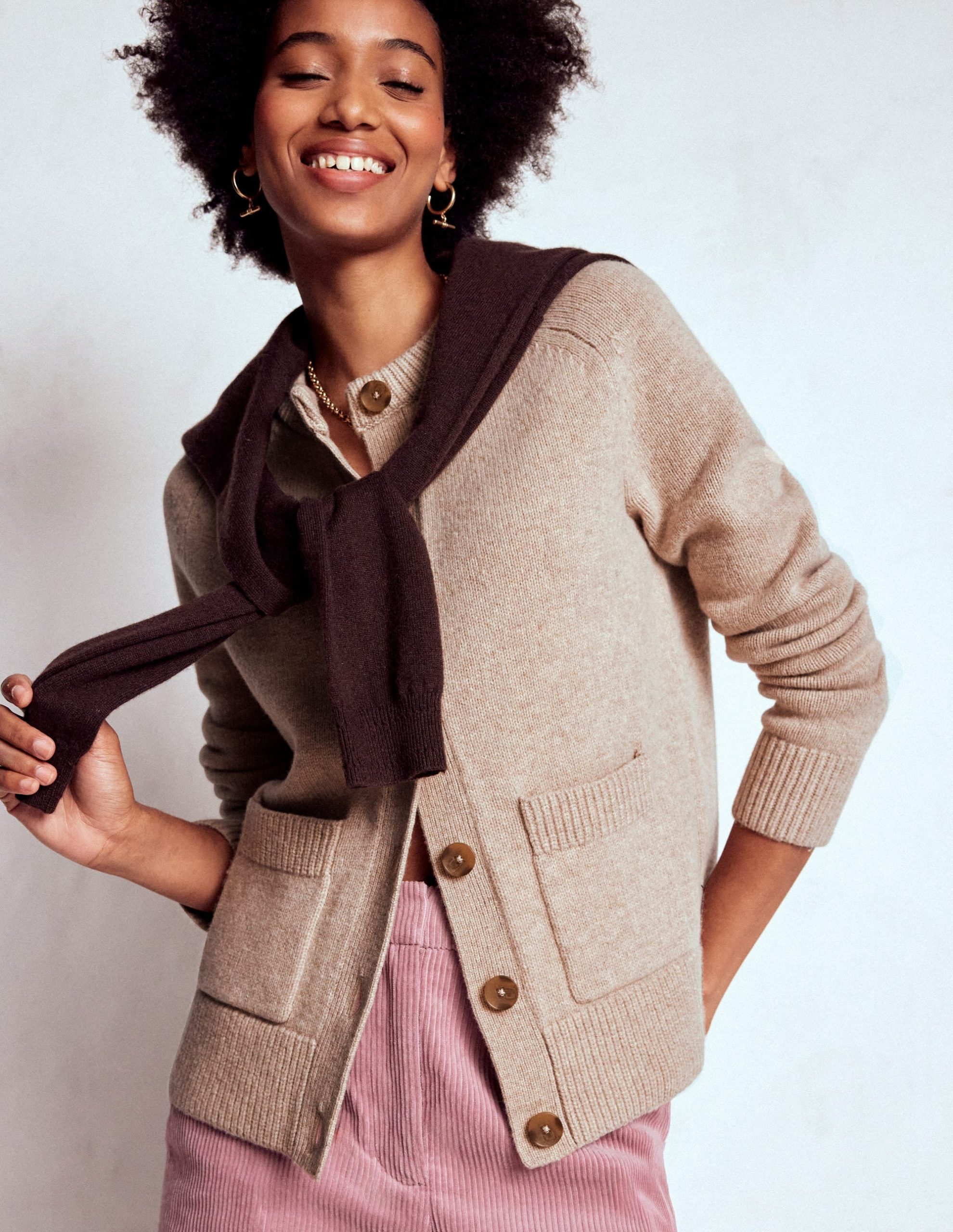 Marion Merino Cardigan-Linen - Image 5