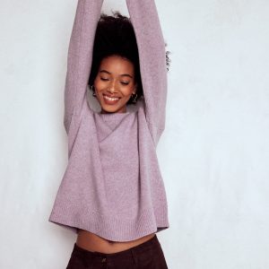 Marion Merino Sweater-Chalky Violet