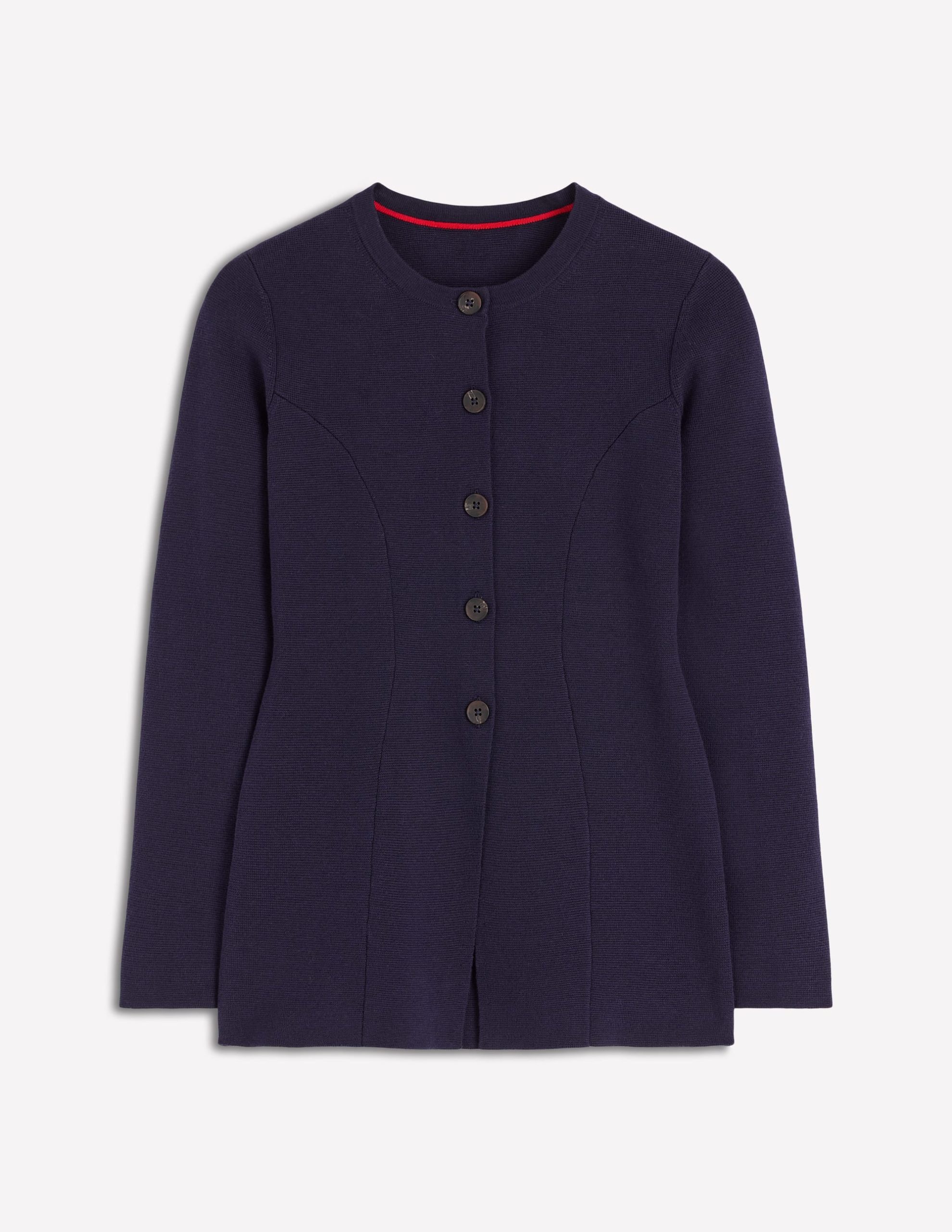 Joanna Fitted Knitted Jacket-Navy - Image 5