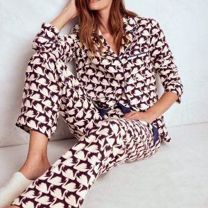 Brushed Cotton Pyjama Pants-Winetasting. Geo Swan